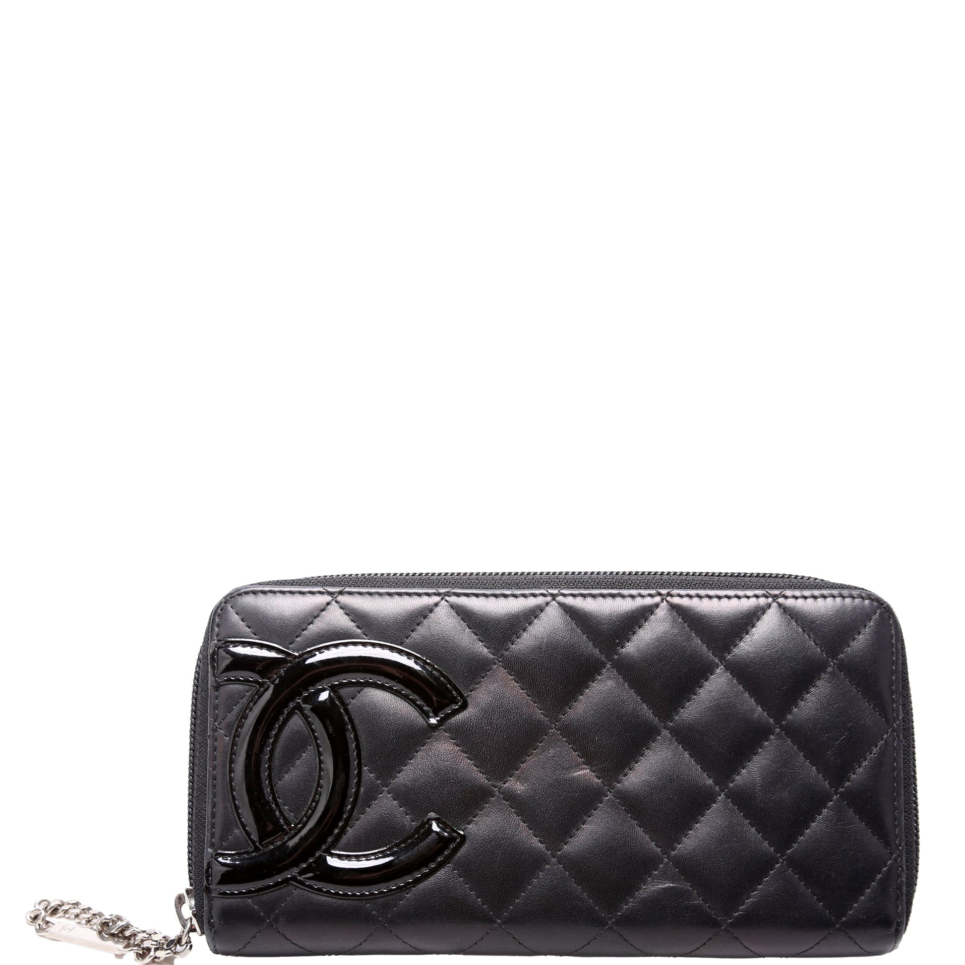 Chanel Cambon Ligne Zip Around Long Wallet Black