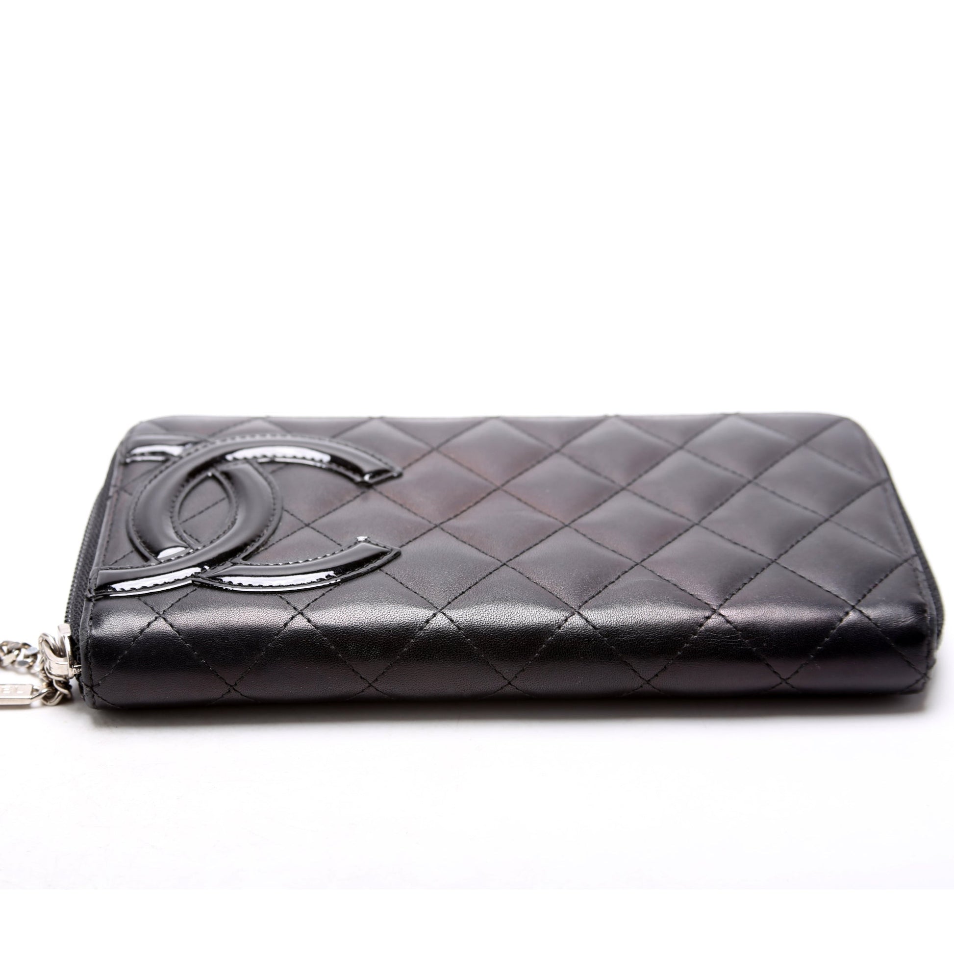 Chanel Cambon Ligne Zip Around Long Wallet Black
