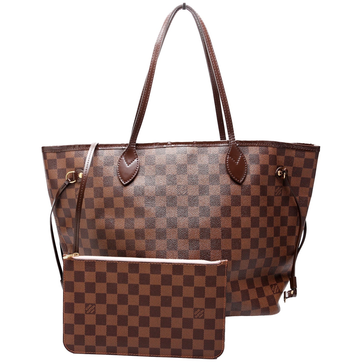 Louis Vuitton Neverfull MM Ebene Damier Wallet Case Damier Ebene