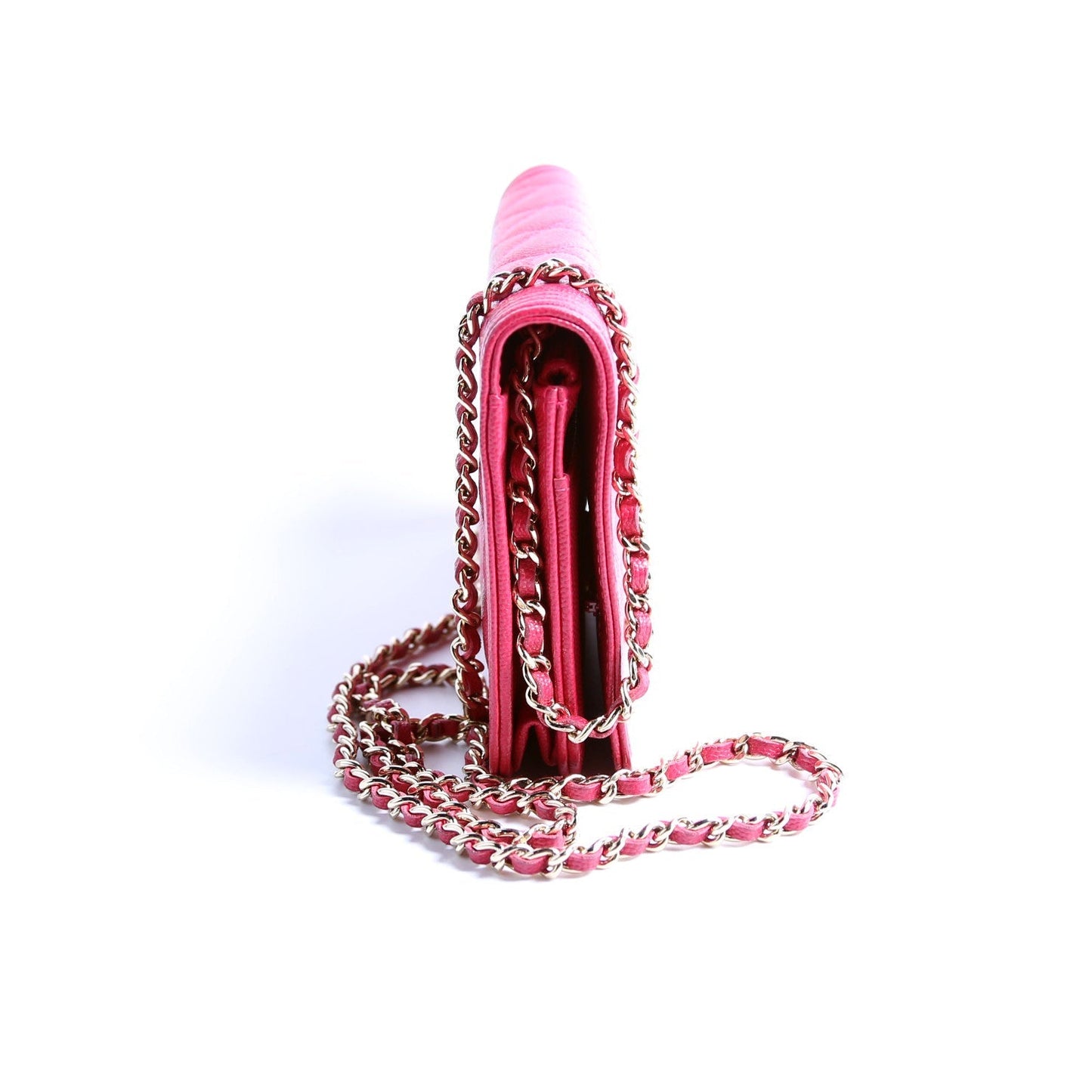 Chanel WOC Boy Caviar Pink Clutch Bag