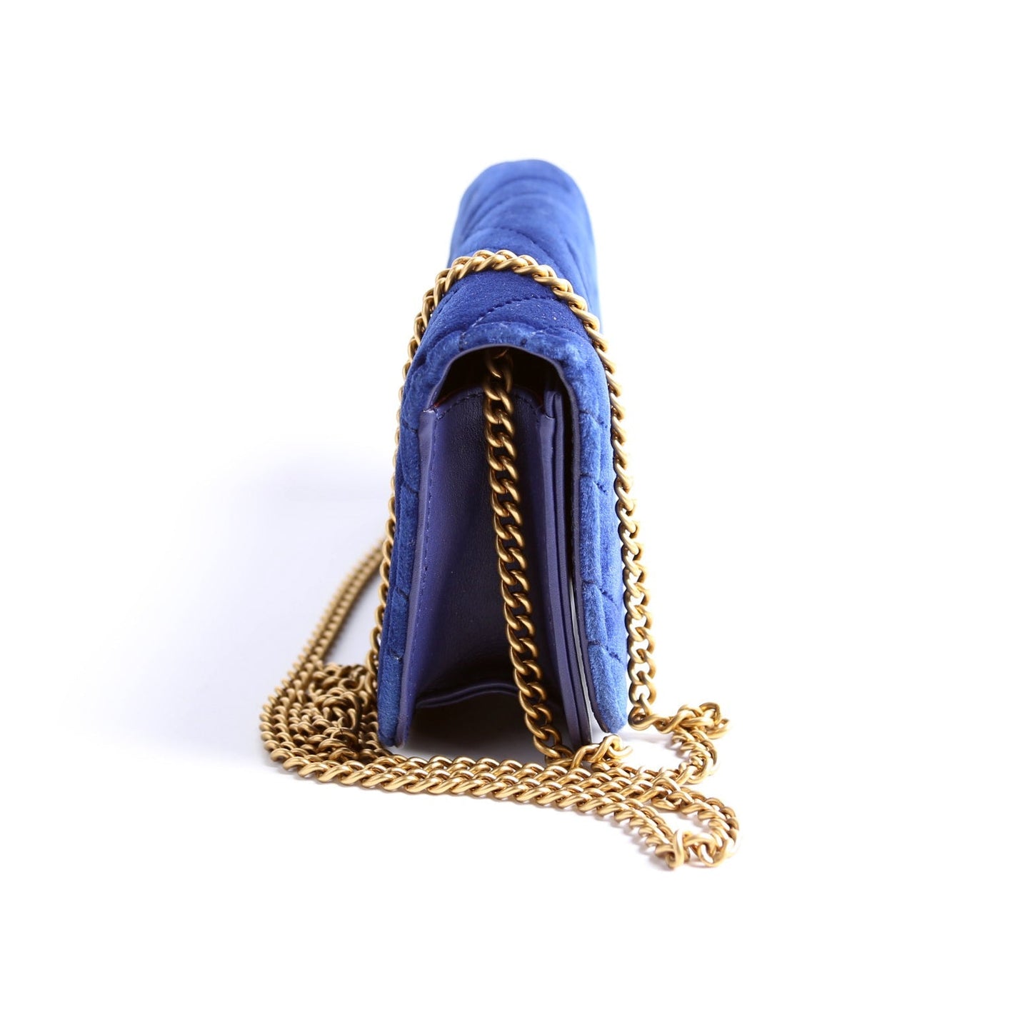 Gucci GG Marmont Velvet Blue Mini Travel Bag