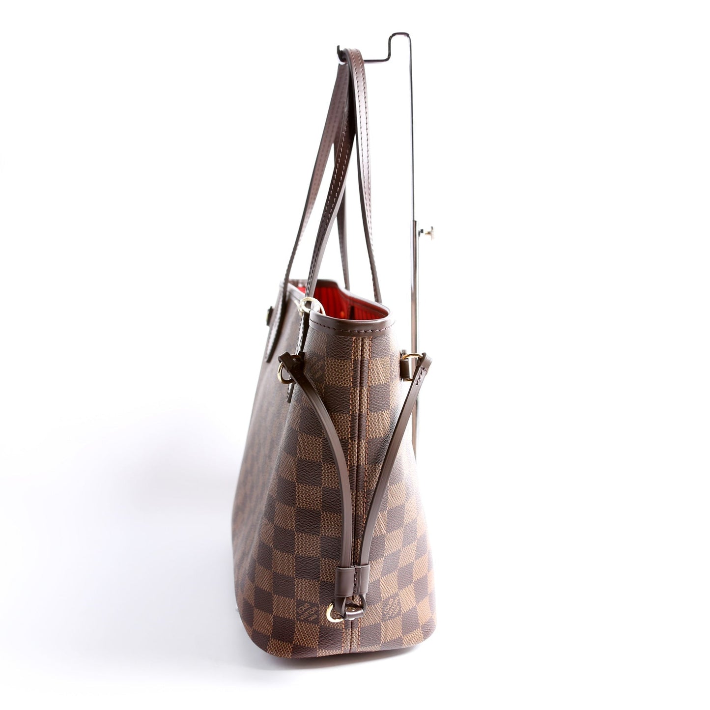 Louis Vuitton Neverfull W PM Ebene Damier Red Wallet Case
