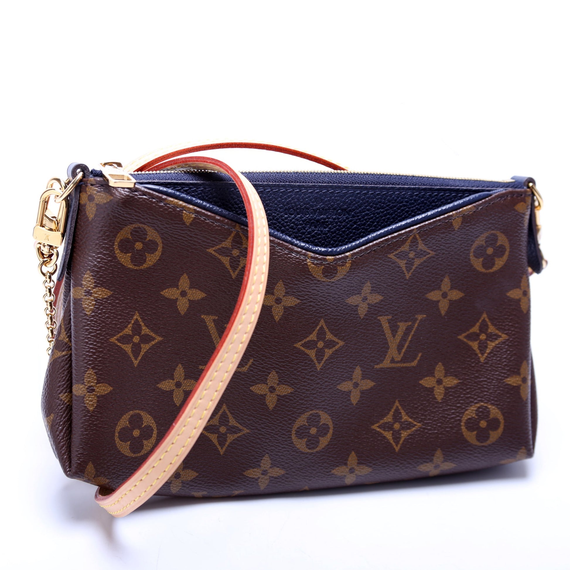 Louis Vuitton Pallas Navy Monogram Clutch Bag