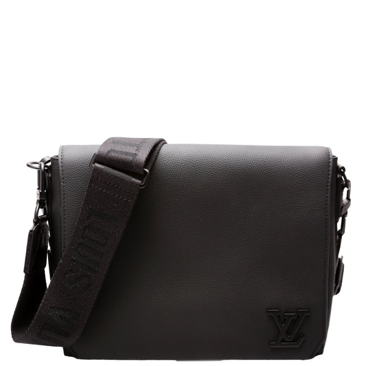 Louis Vuitton Takeoff Messenger Aerogram Black Crossbody Bag