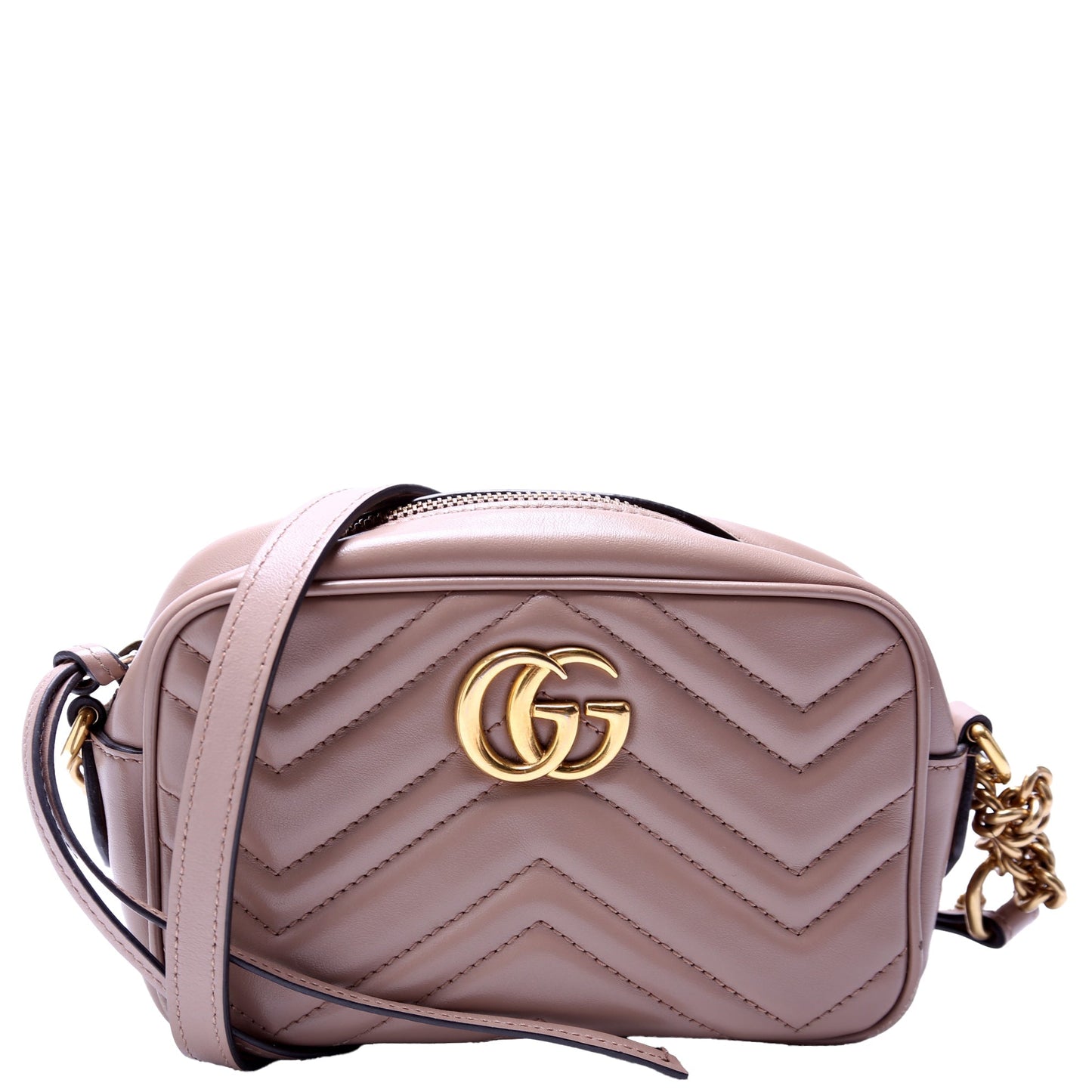 Gucci Marmont Camera Tan Mini Travel Bag