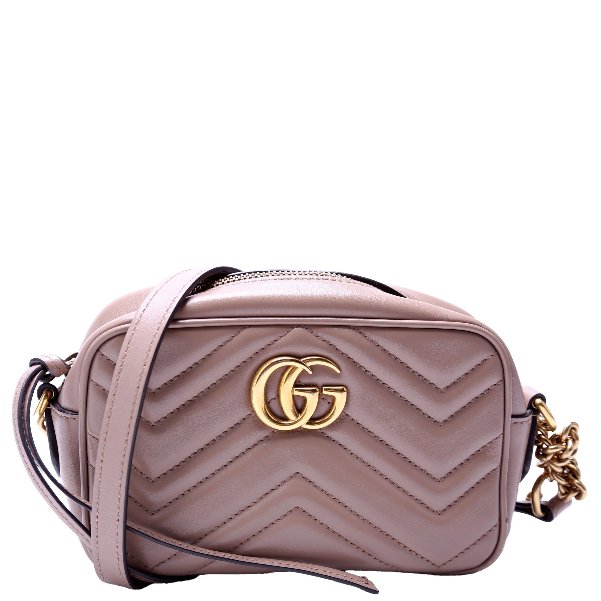 Gucci Marmont Camera Tan Mini Travel Bag