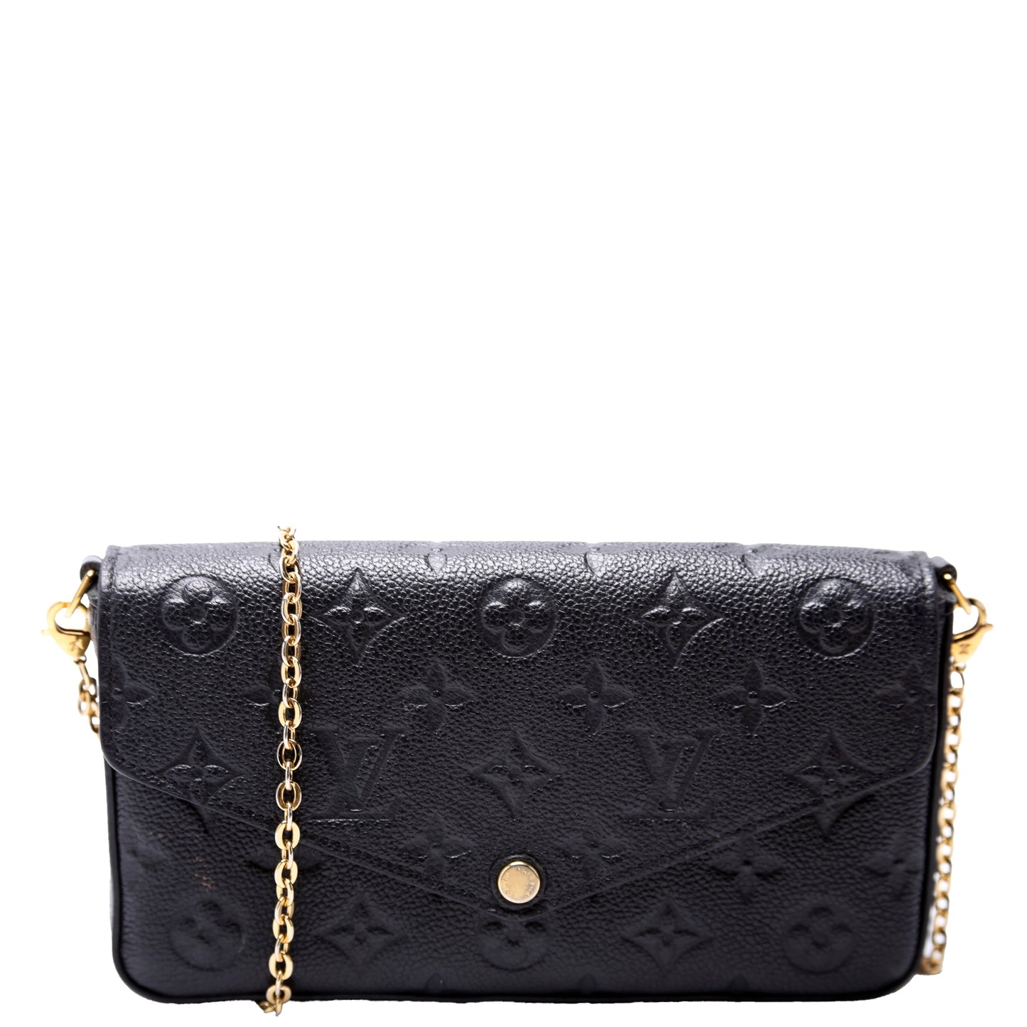 Louis Vuitton Pochette Felicie Empreinte Black Clutch Bag Black 2