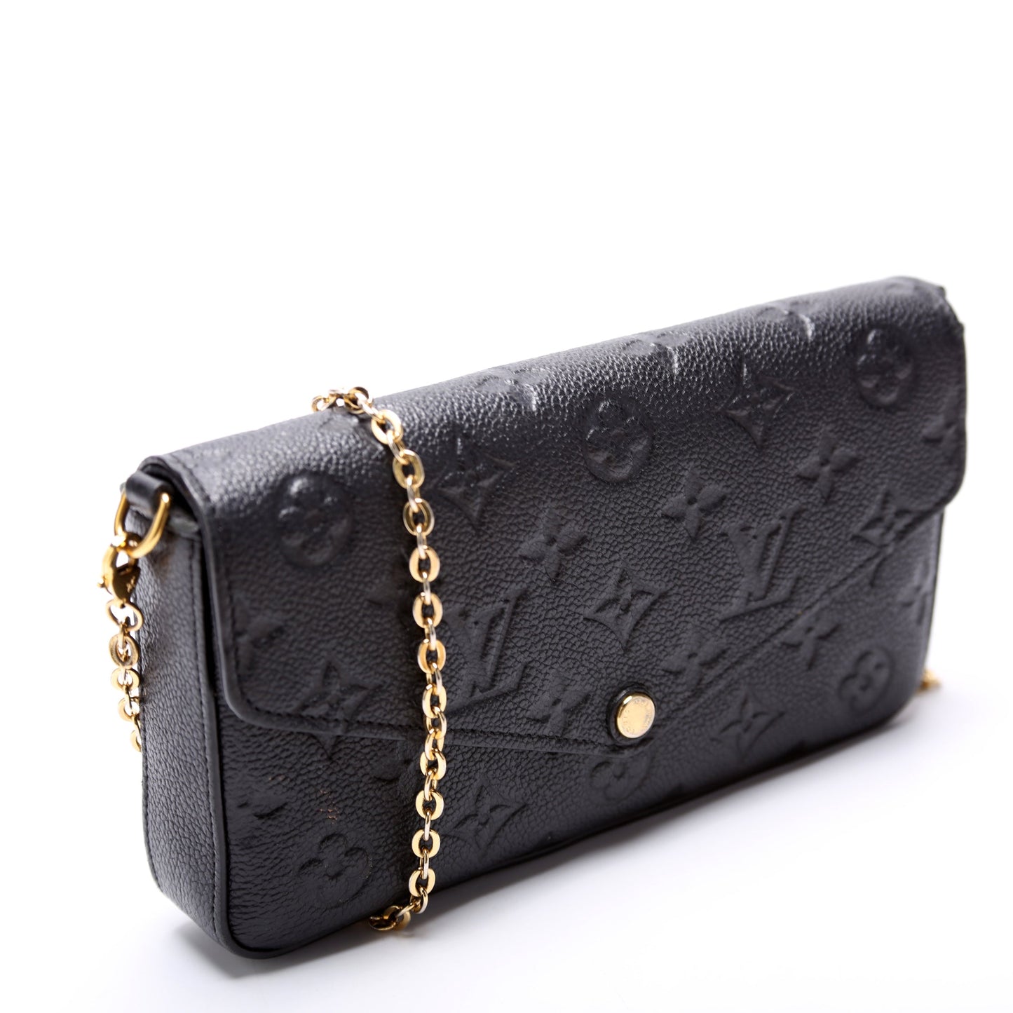 Louis Vuitton Pochette Felicie Empreinte Black Clutch Bag Black 2