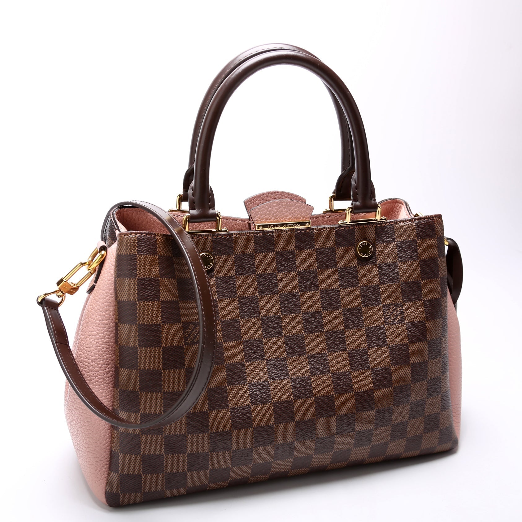 Louis Vuitton Brittany Ebene Damier Pink Handbag Pink 1