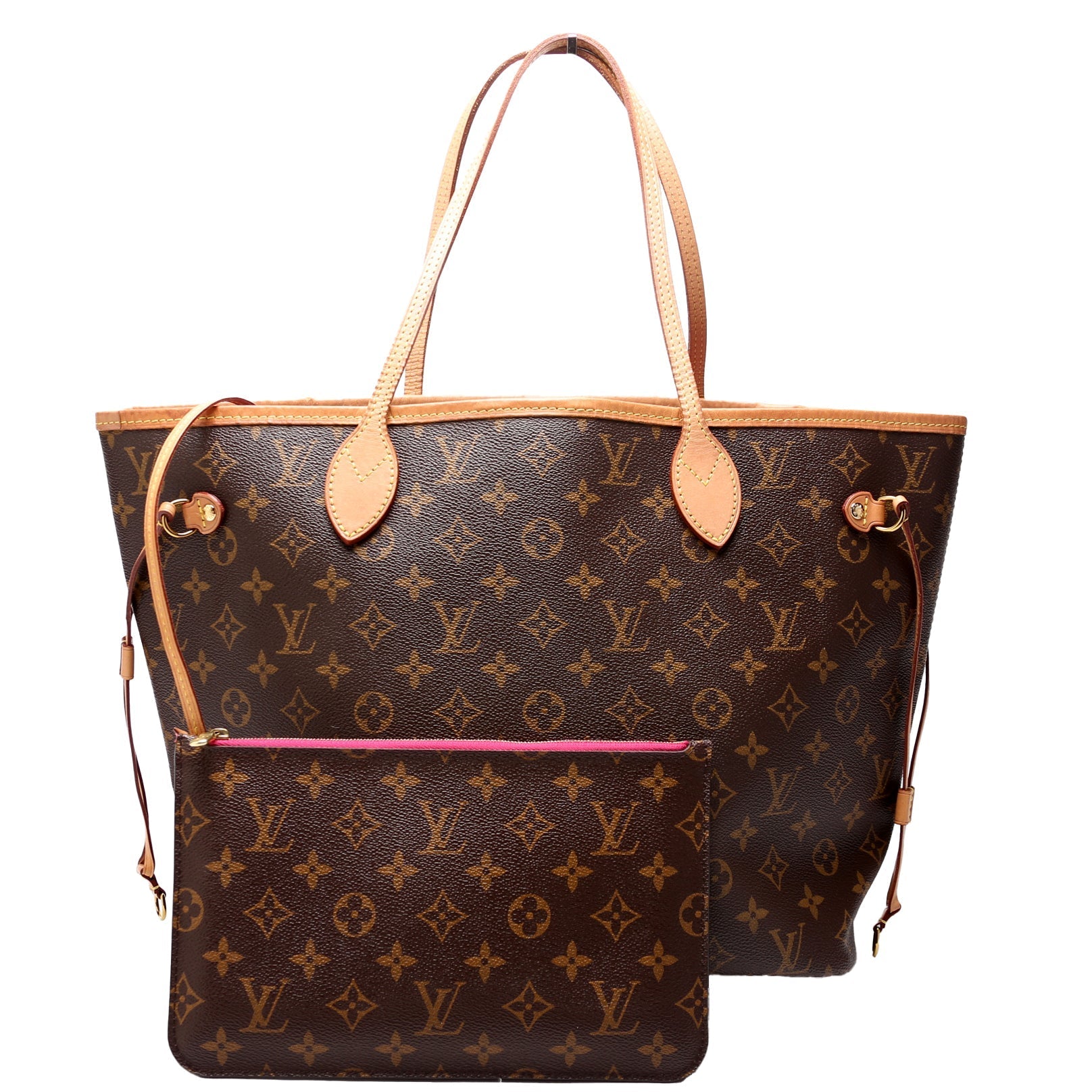 Louis Vuitton Neverfull W MM Monogram Pink Wallet Case Monogram Pink