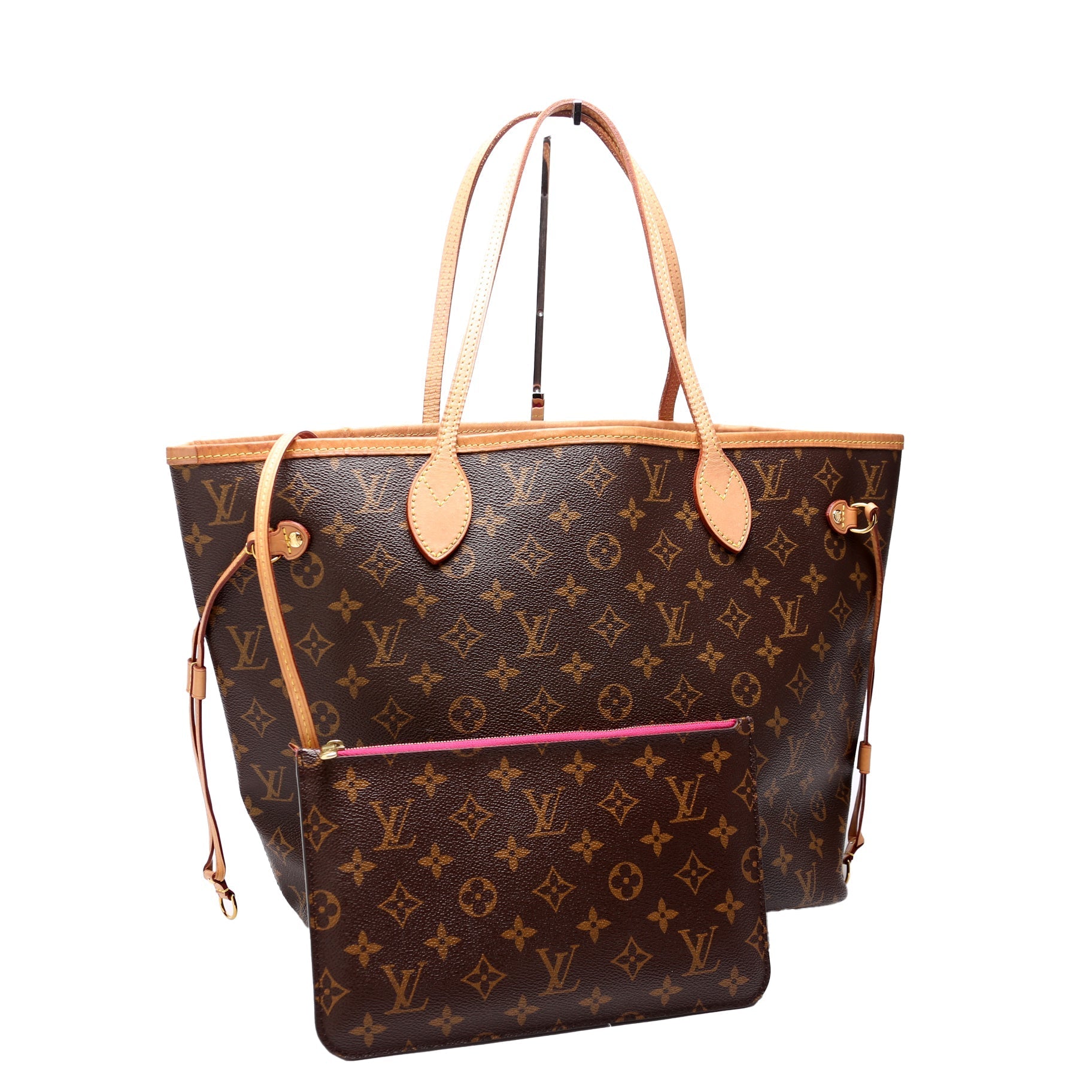 Louis Vuitton Neverfull W MM Monogram Pink Wallet Case Monogram Pink