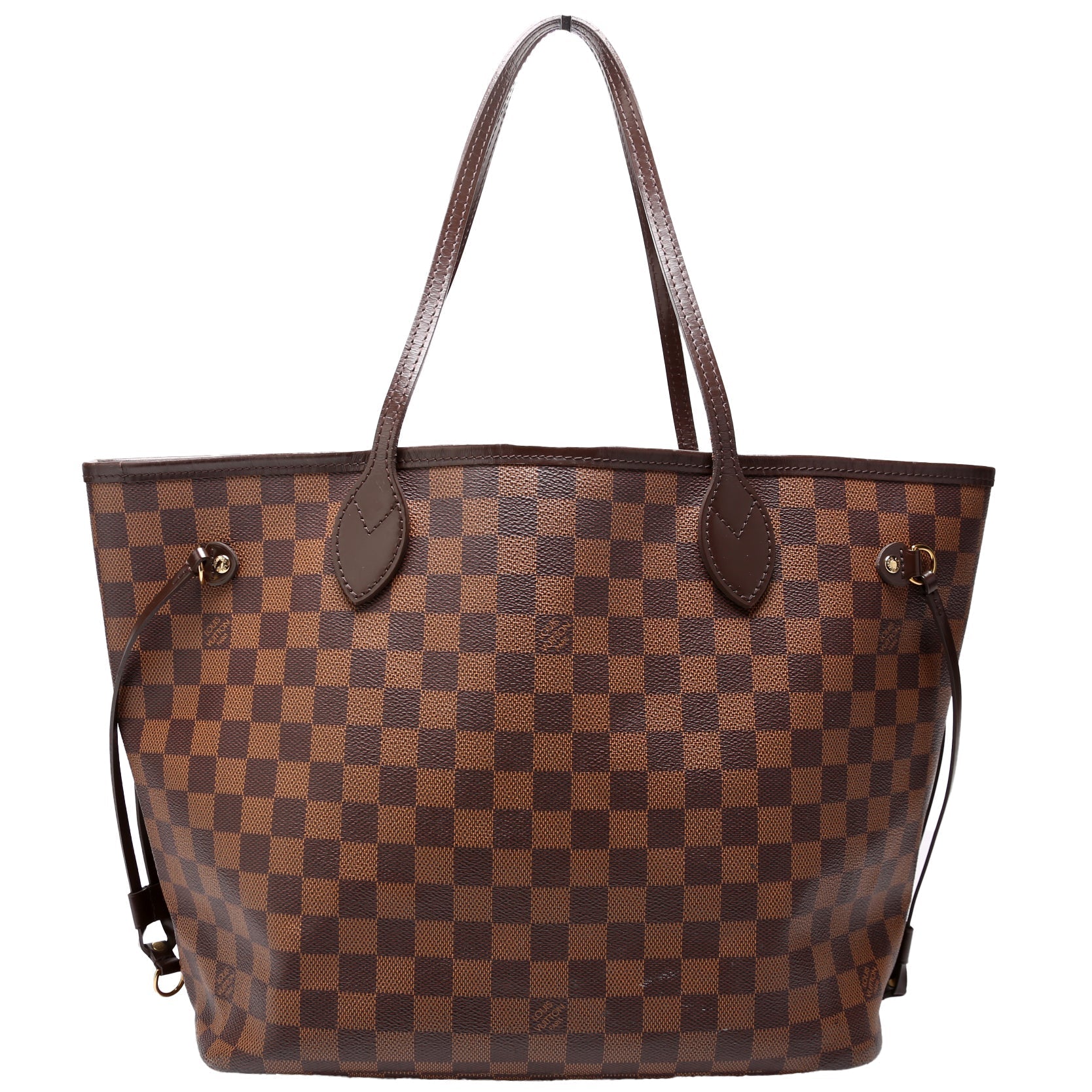 Louis Vuitton Neverfull MM Ebene Damier Red Tote Bag Red 5