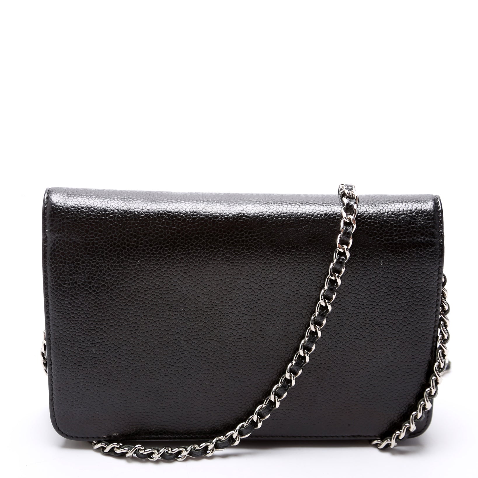Chanel WOC Timeless CC Caviar Black Clutch Bag