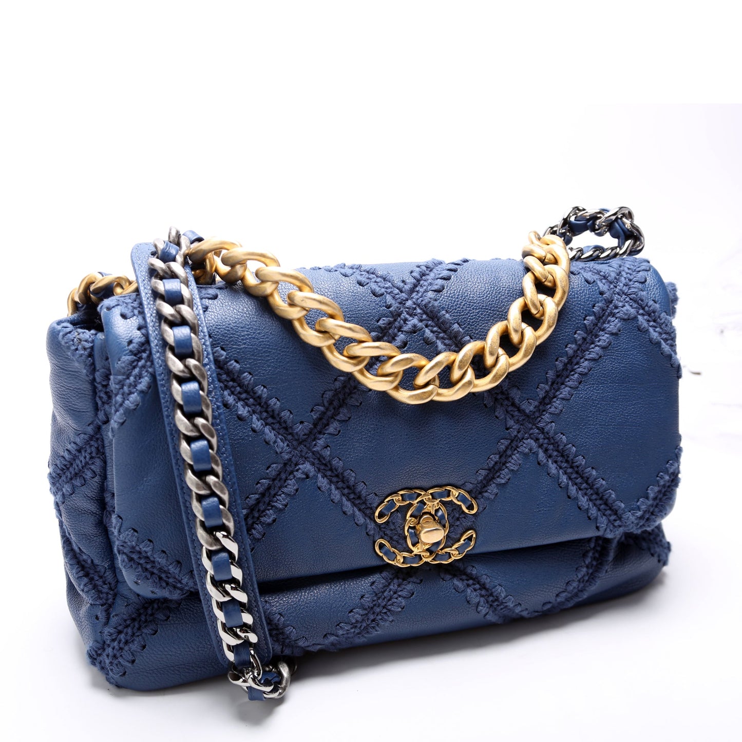 Chanel 19 Flap Crocheted Calfskin 30M Handbag