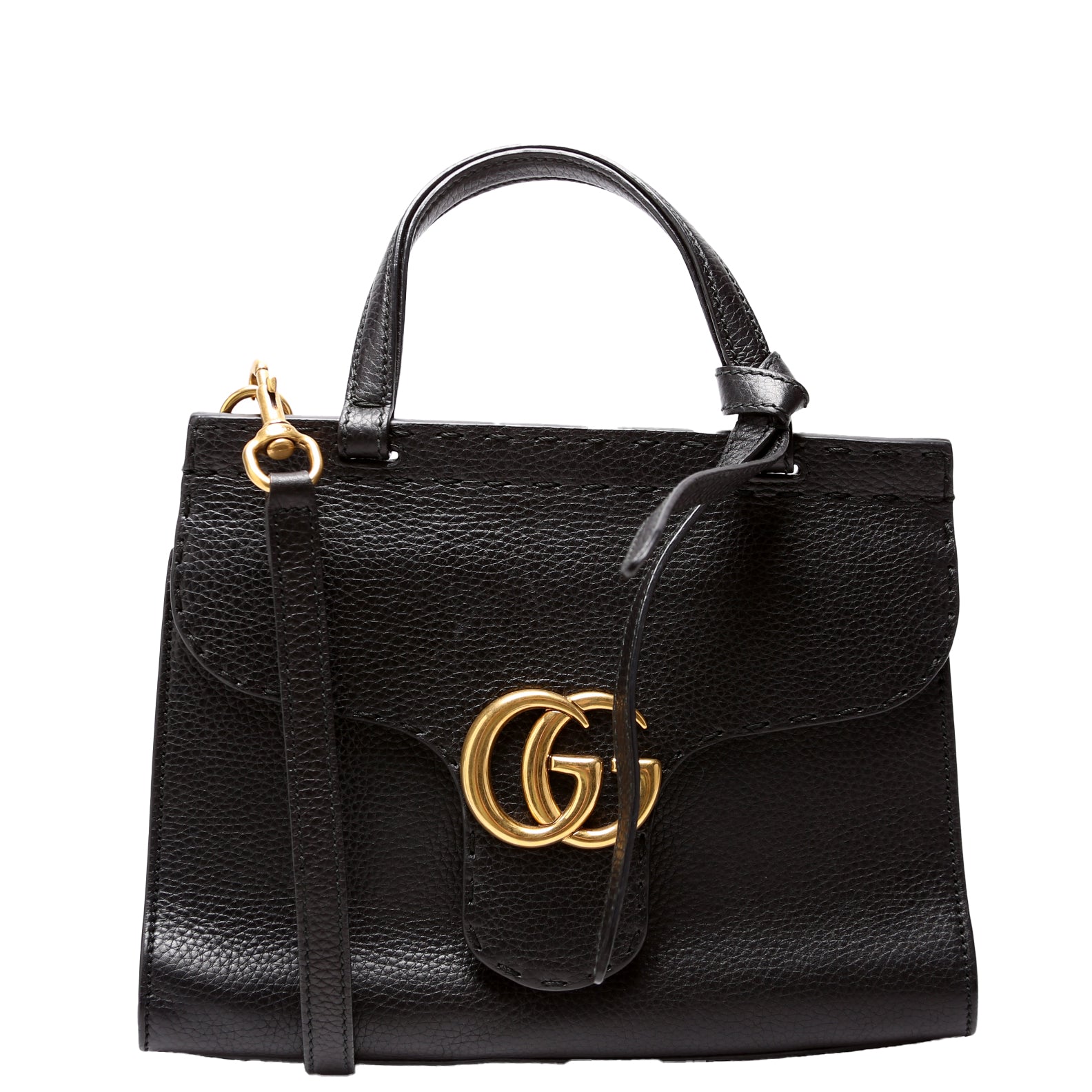 Gucci Marmont Black Mini Top Handle Travel Bag