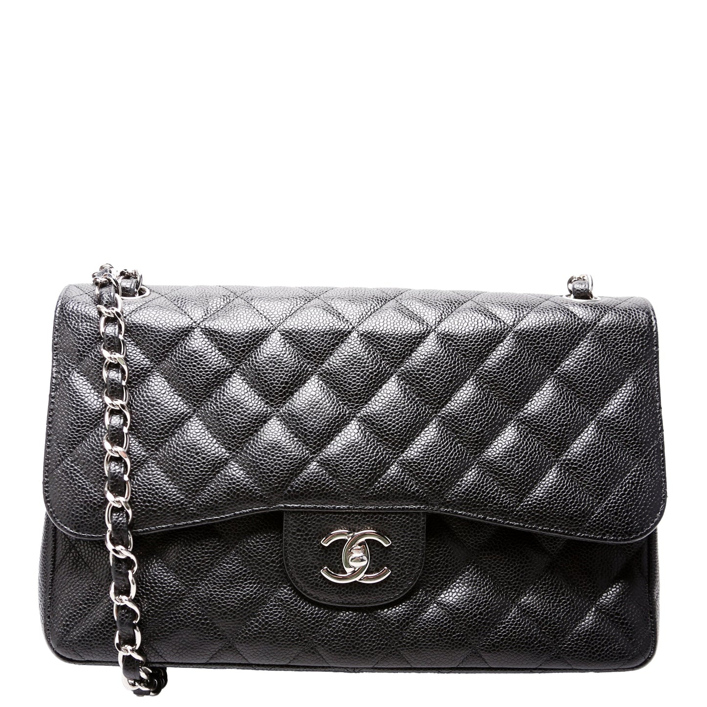 Chanel Classic Flap Jumbo Caviar Handbag Jumbo Caviar