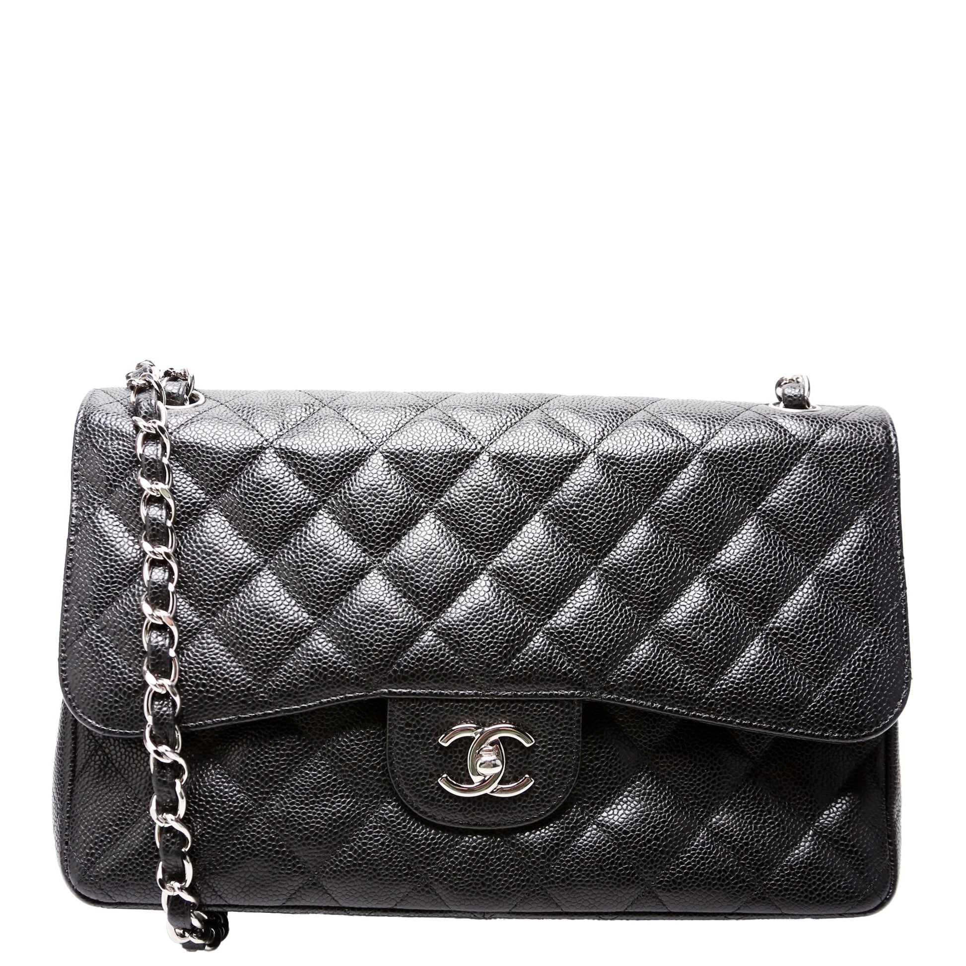 Chanel Classic Flap Jumbo Caviar Handbag Jumbo Caviar