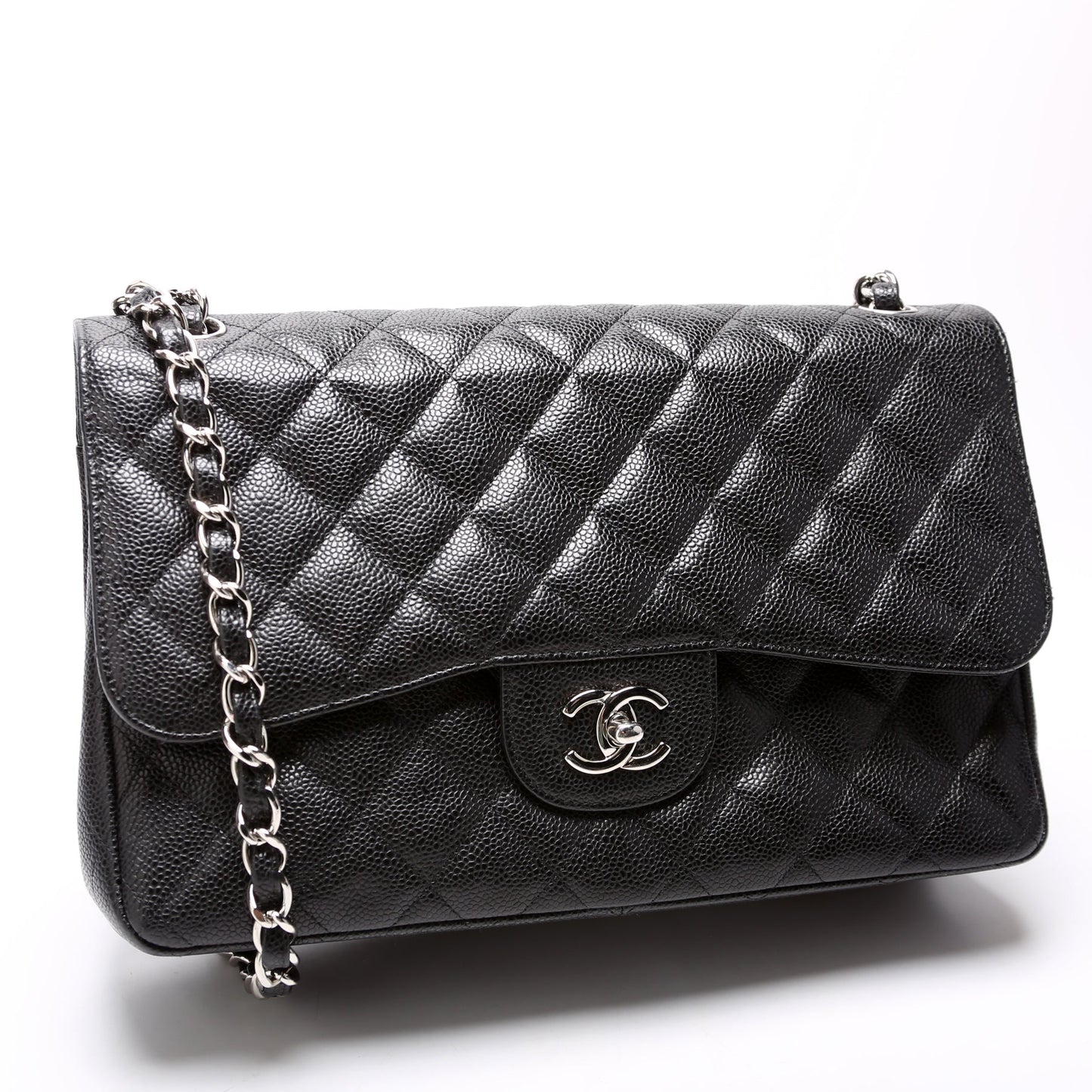 Chanel Classic Flap Jumbo Caviar Handbag Jumbo Caviar
