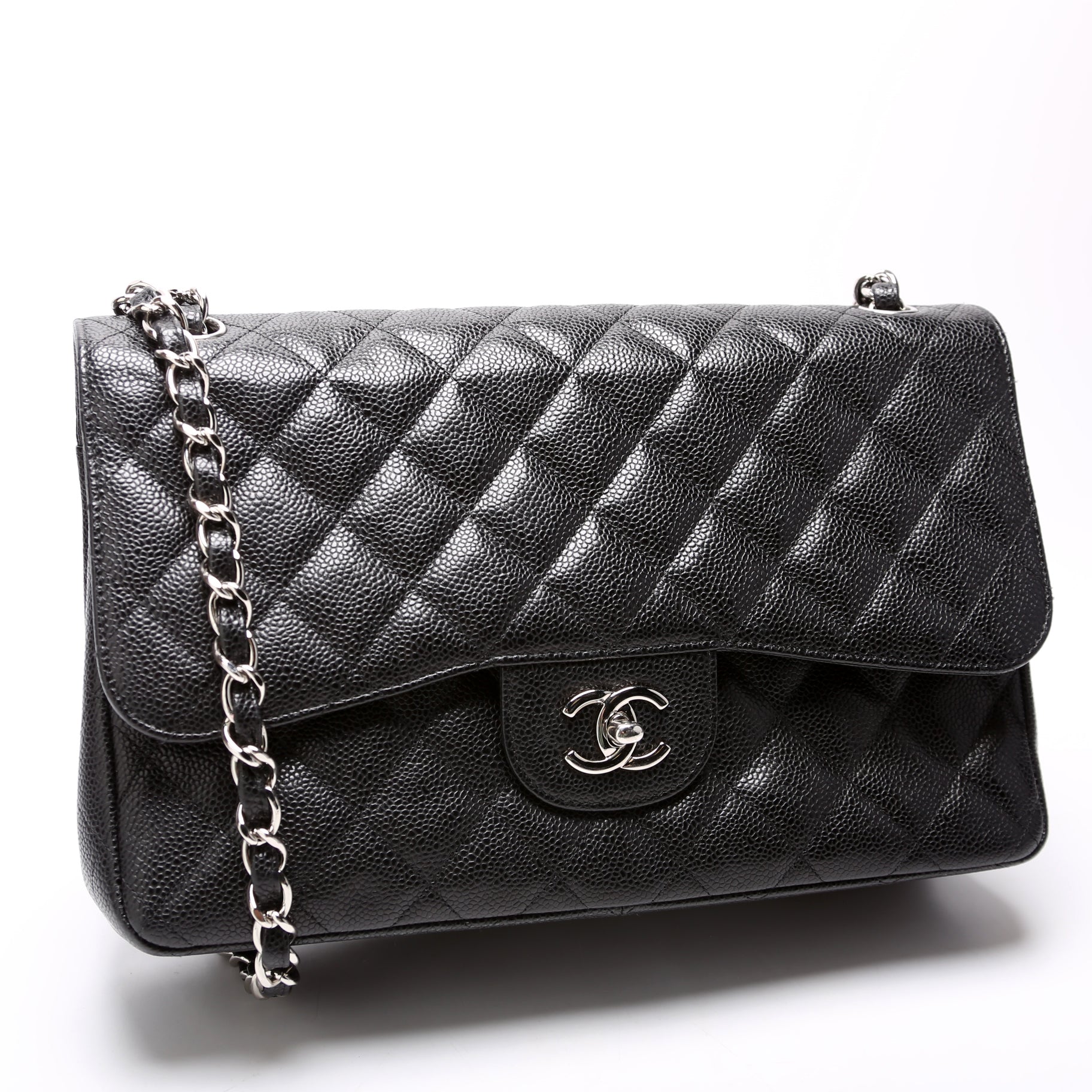 Chanel Classic Flap Jumbo Caviar Handbag Jumbo Caviar