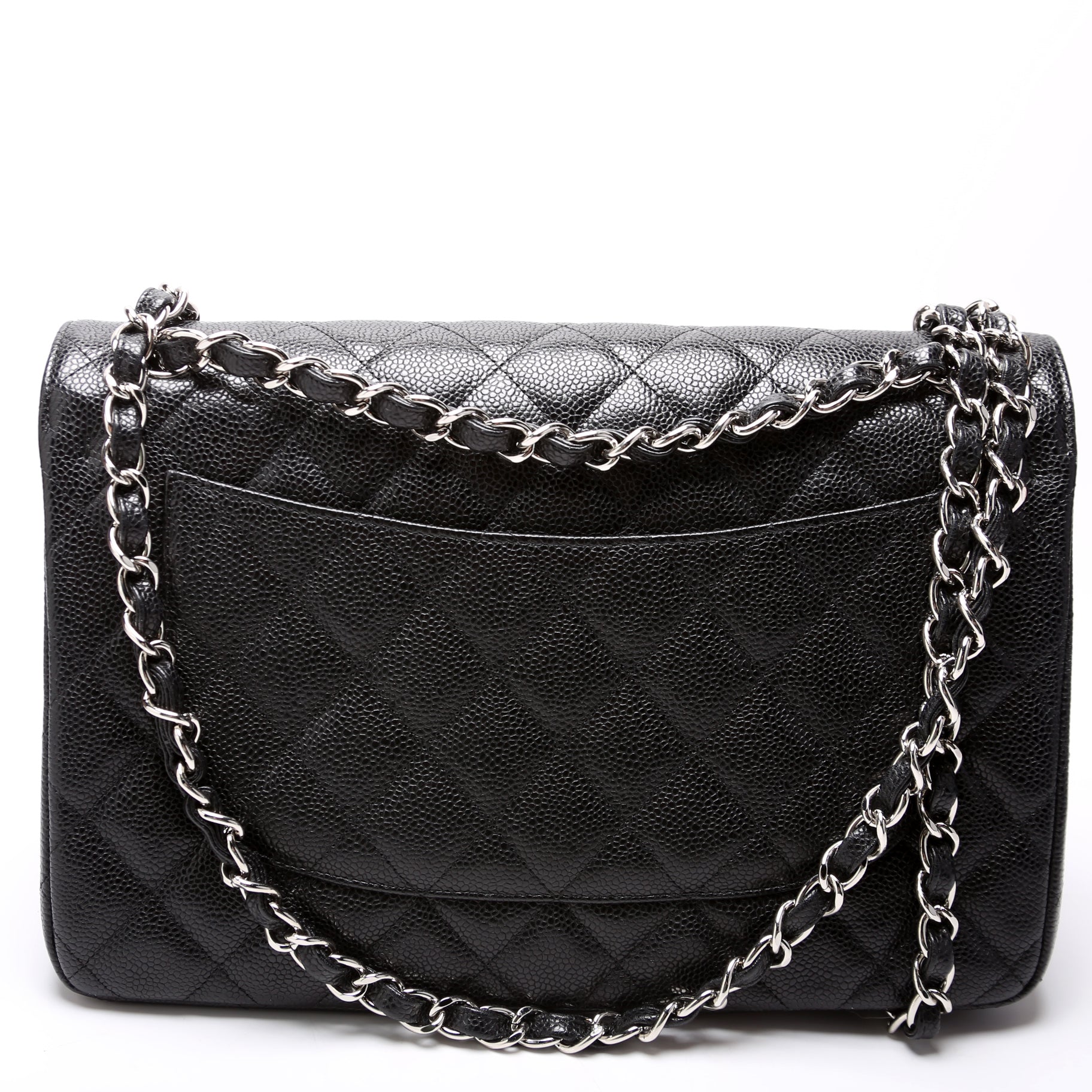 Chanel Classic Flap Jumbo Caviar Handbag Jumbo Caviar
