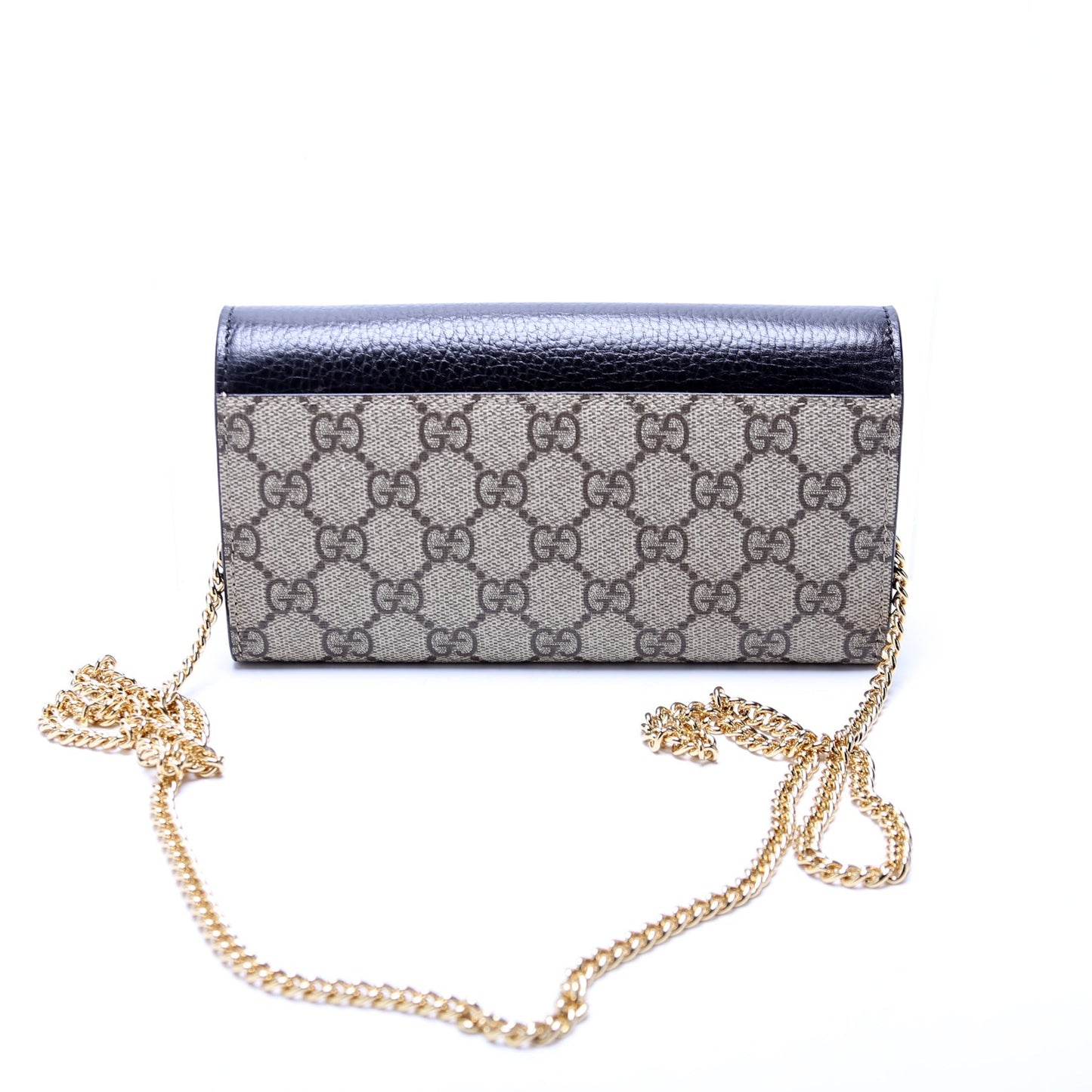 Gucci GG Marmont Black Chain Wallet Case
