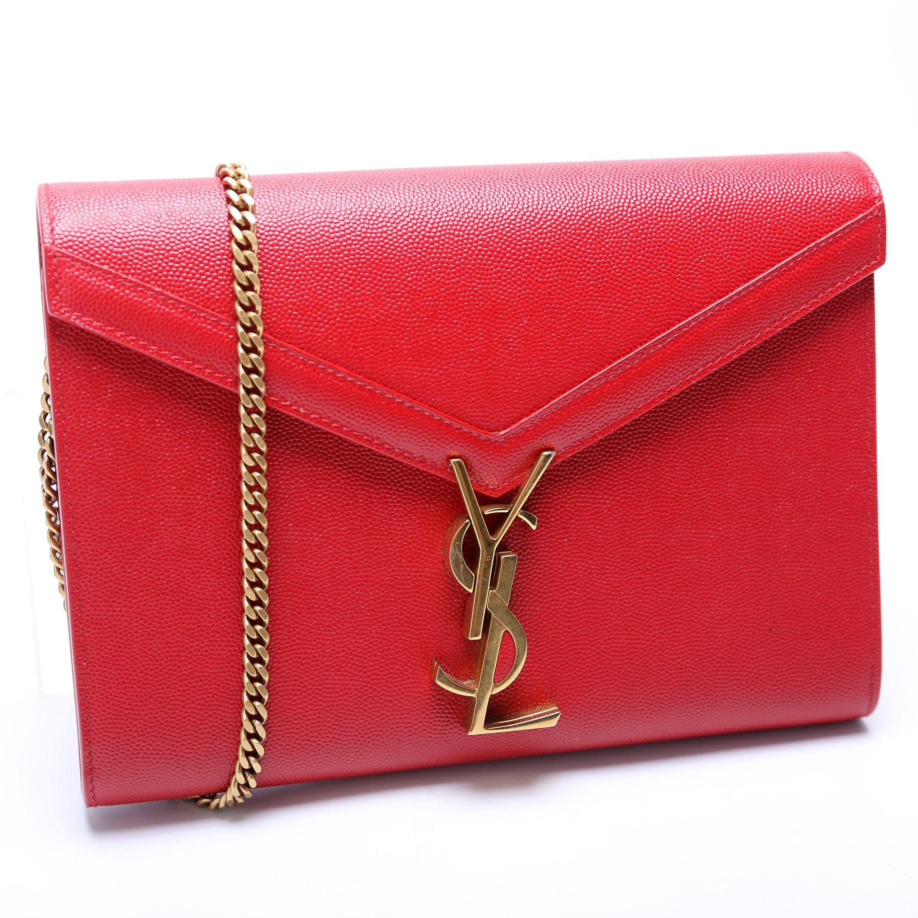 YSL Saint Laurent Cassandra Crossbody Bag Red Chain