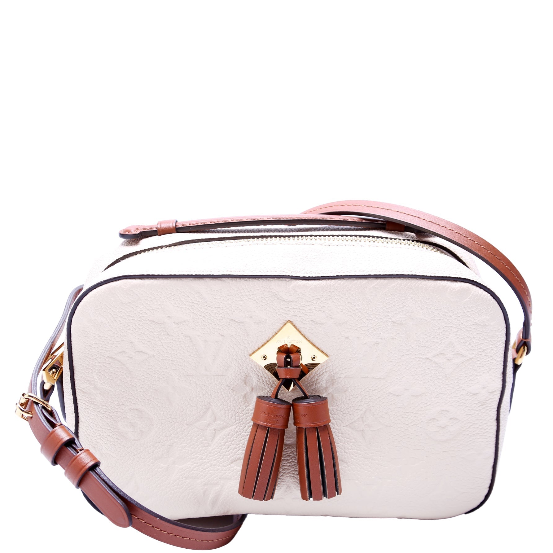 Louis Vuitton Saintonge Cream Empreinte Handbag