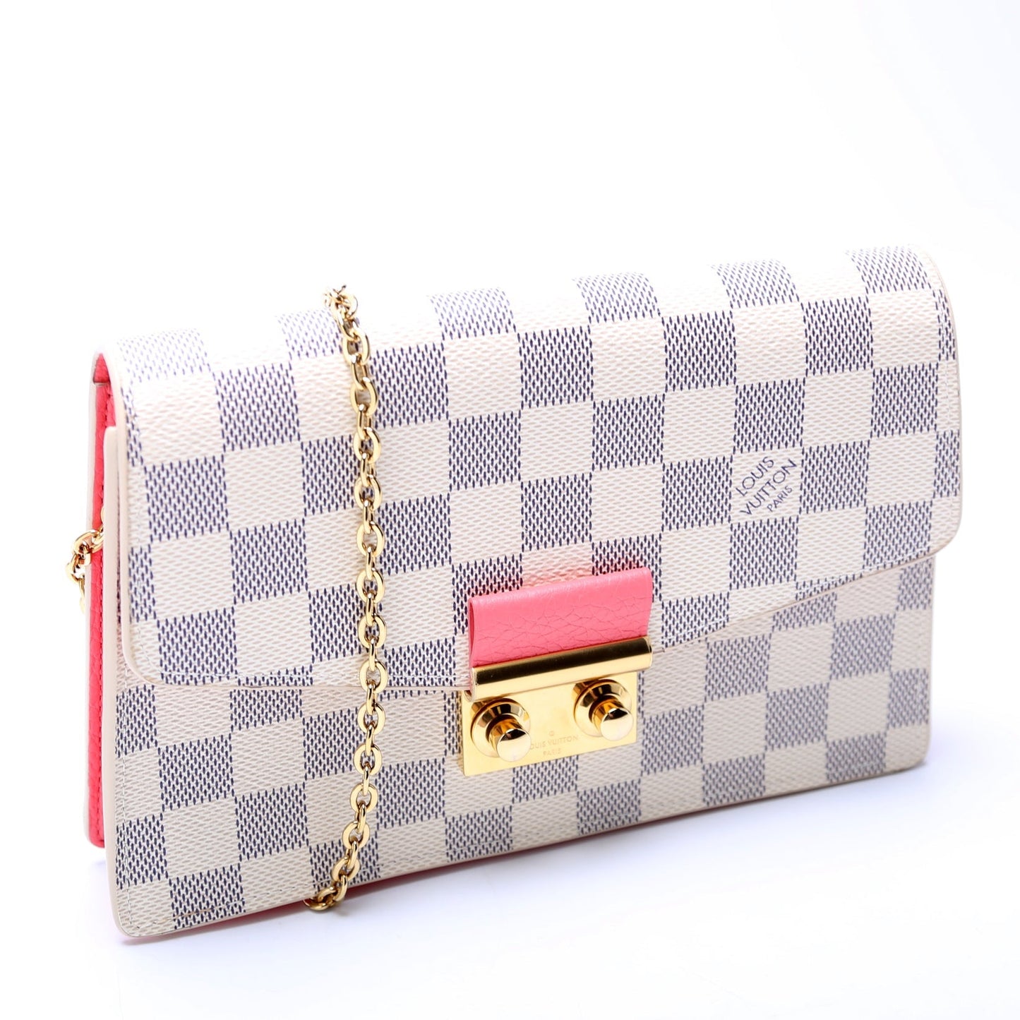 Louis Vuitton Croisette NM Azur Salmon Damier Wallet Case