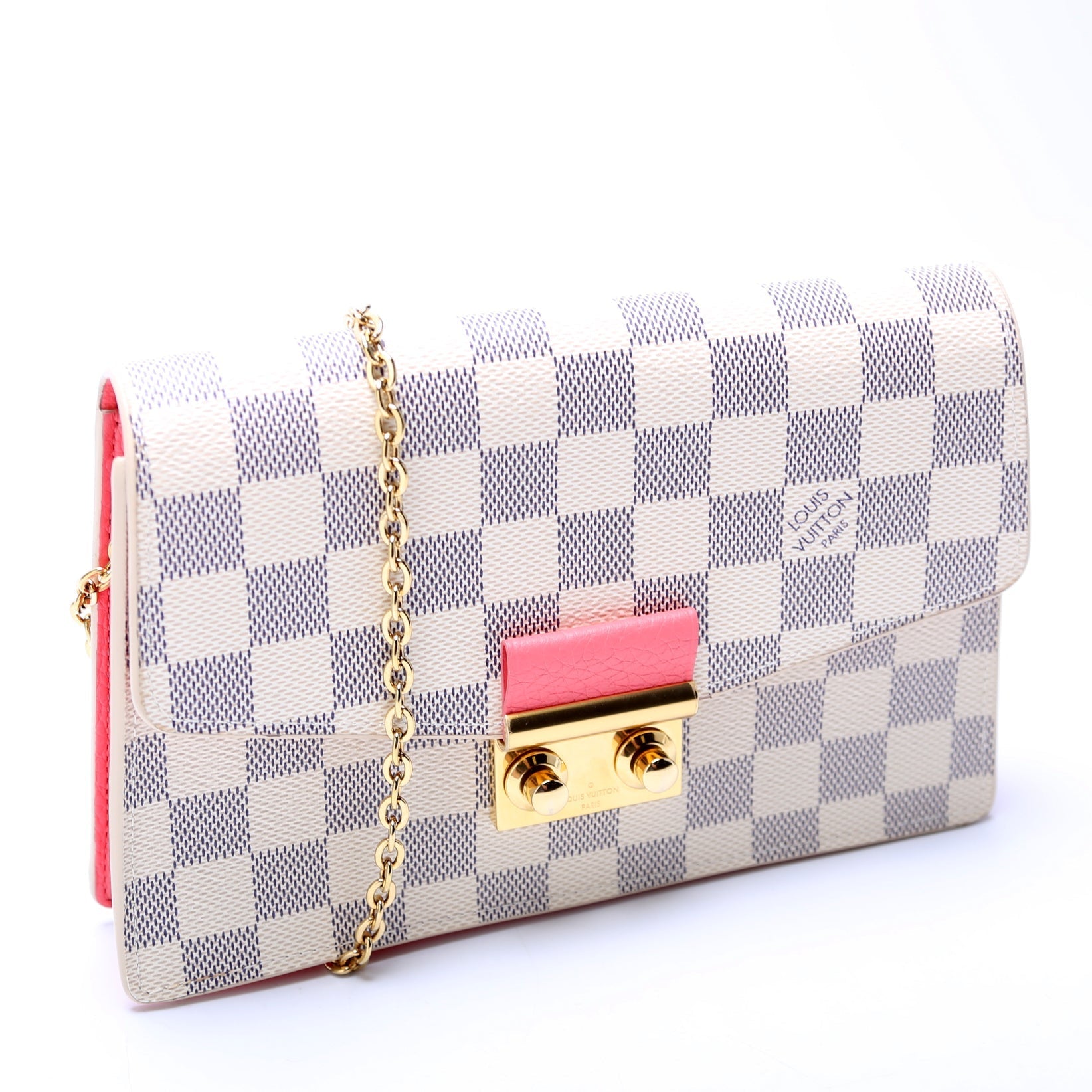 Louis Vuitton Croisette NM Azur Salmon Damier Wallet Case