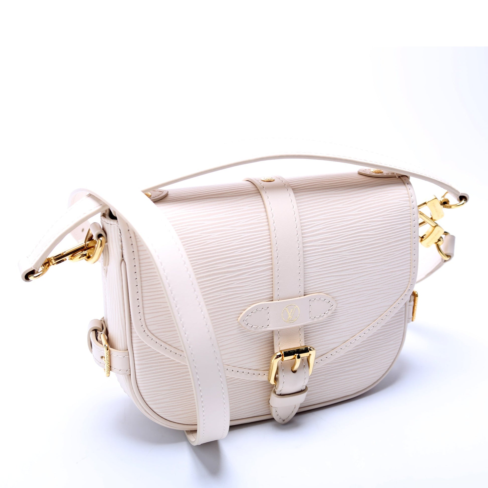 Louis Vuitton Saumur BB Softer White Epi Handbag