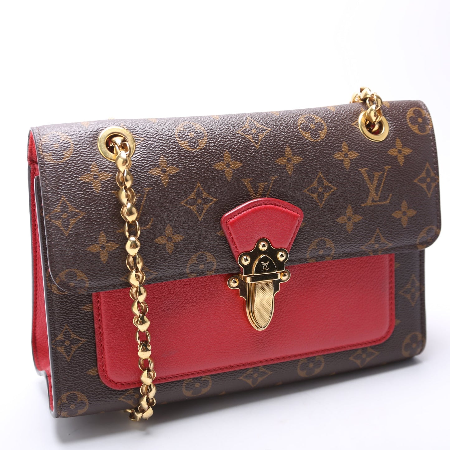 Louis Vuitton Victoire Monogram Red Handbag Monogram Red