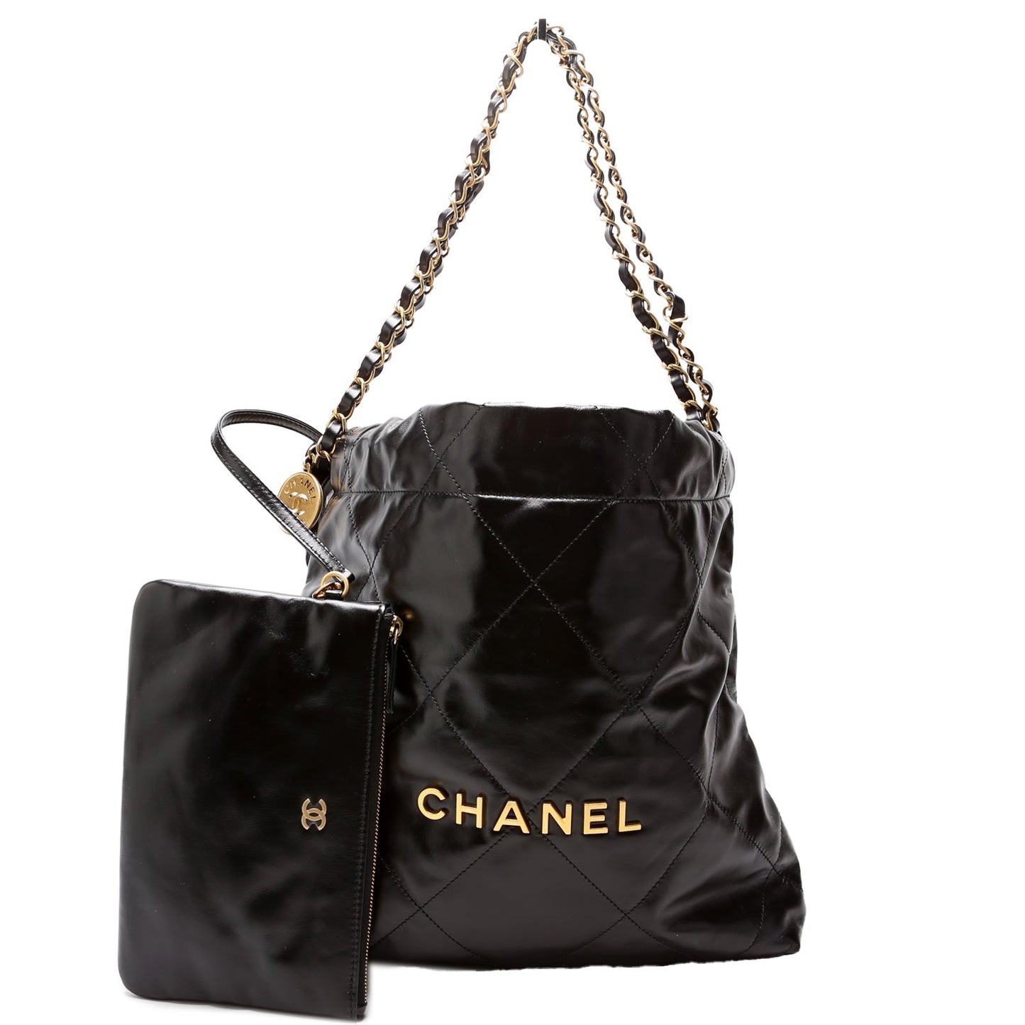 Chanel 22 Quilted Hobo RFID Black Shoulder Bag