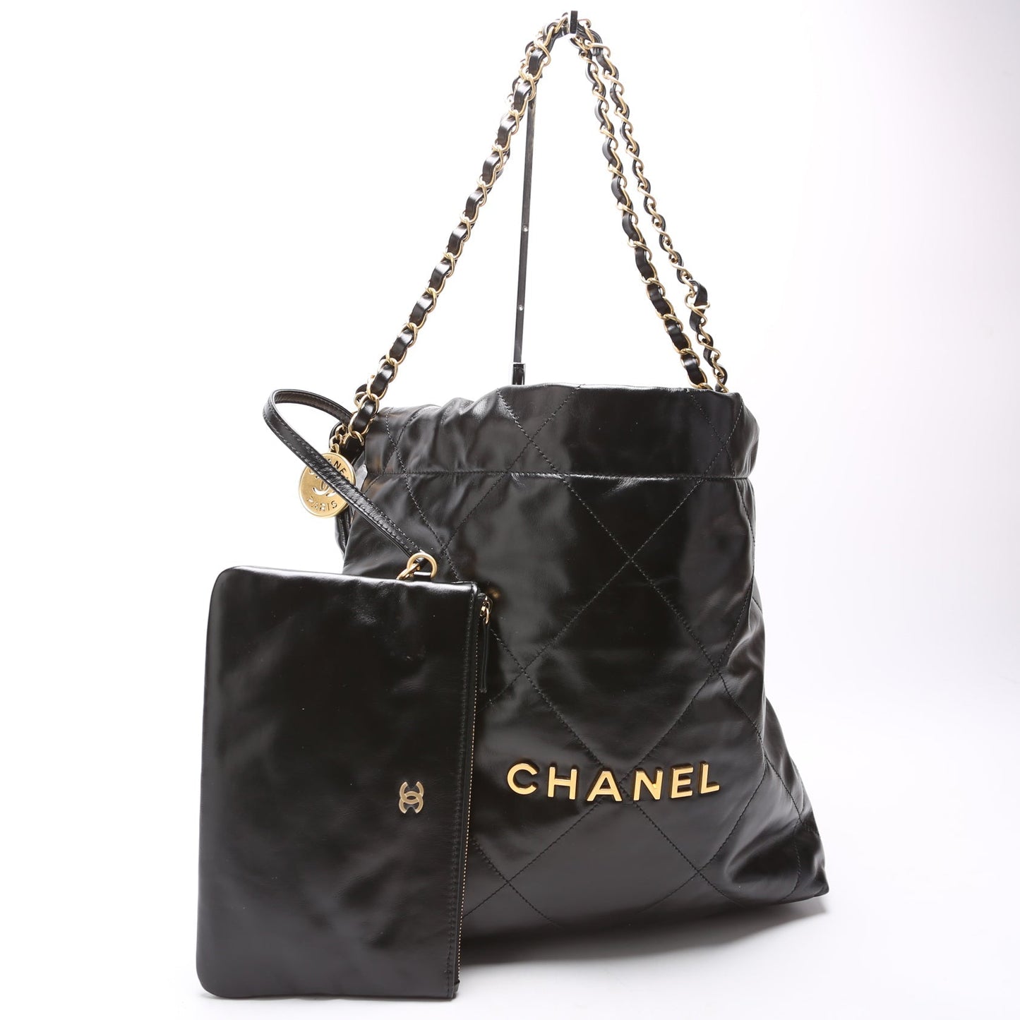 Chanel 22 Quilted Hobo RFID Black Shoulder Bag