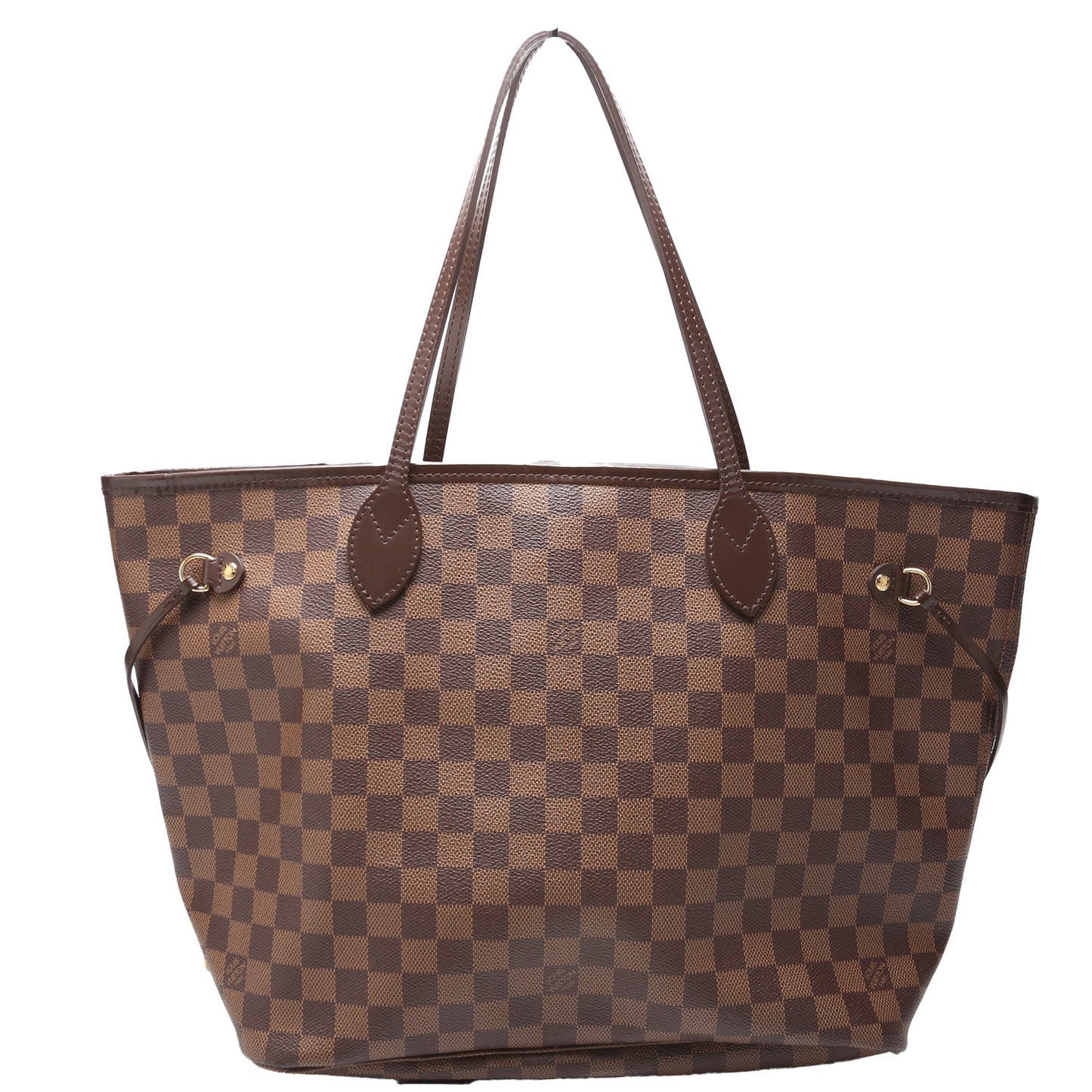 Louis Vuitton Neverfull MM Ebene Damier Red Tote Bag Red 4