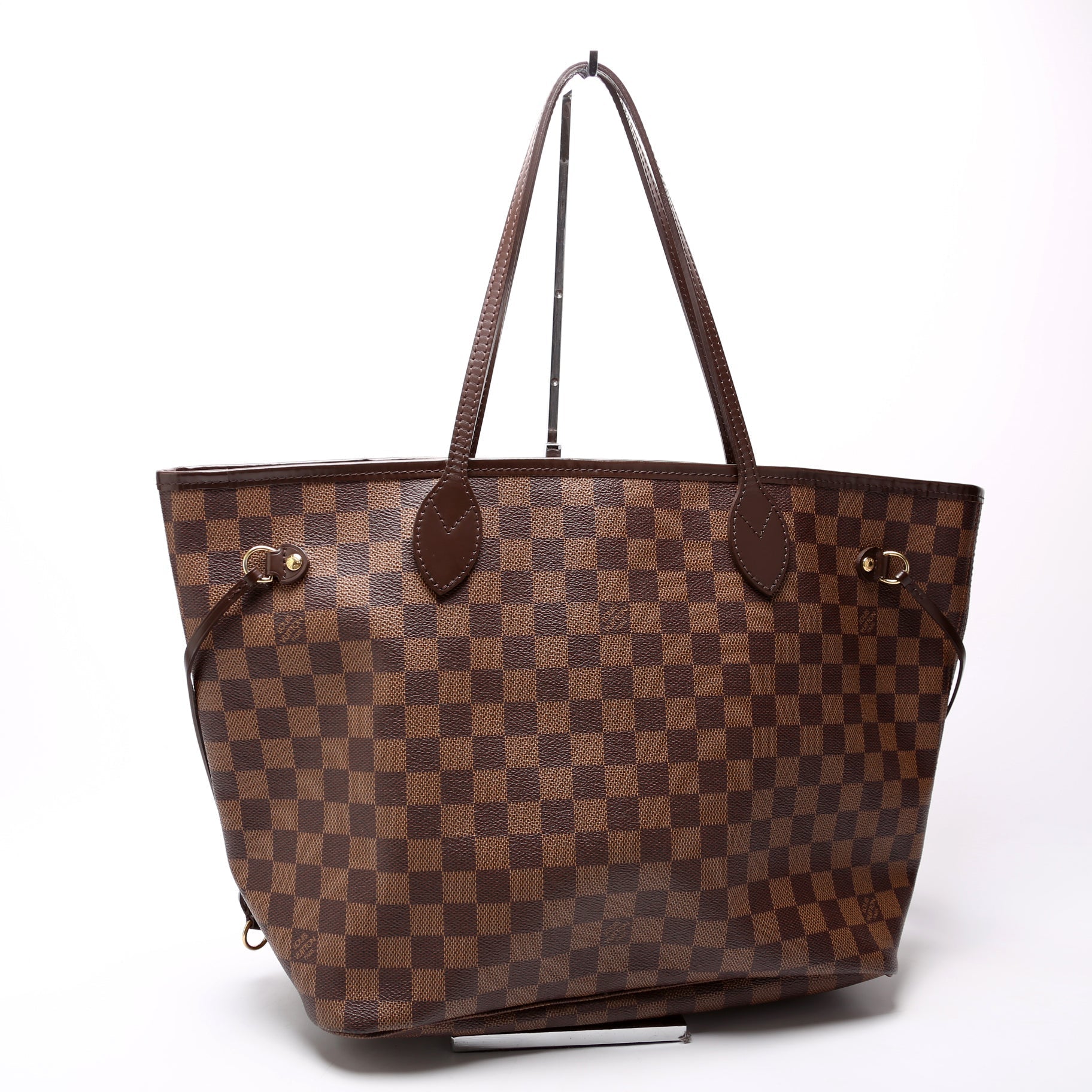 Louis Vuitton Neverfull MM Ebene Damier Red Tote Bag Red 4