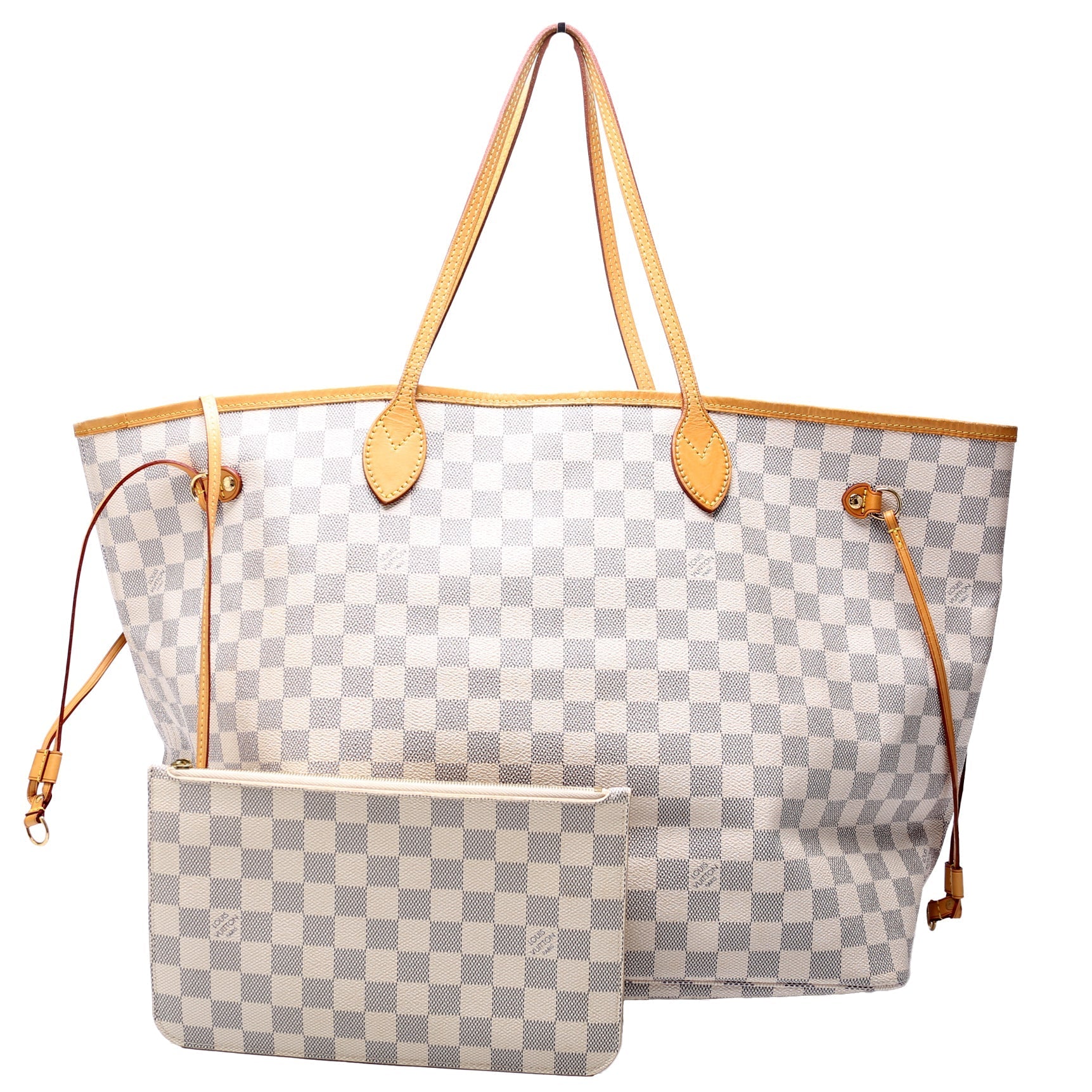 Louis Vuitton Neverfull W GM Azur Damier Wallet Case Azur 5
