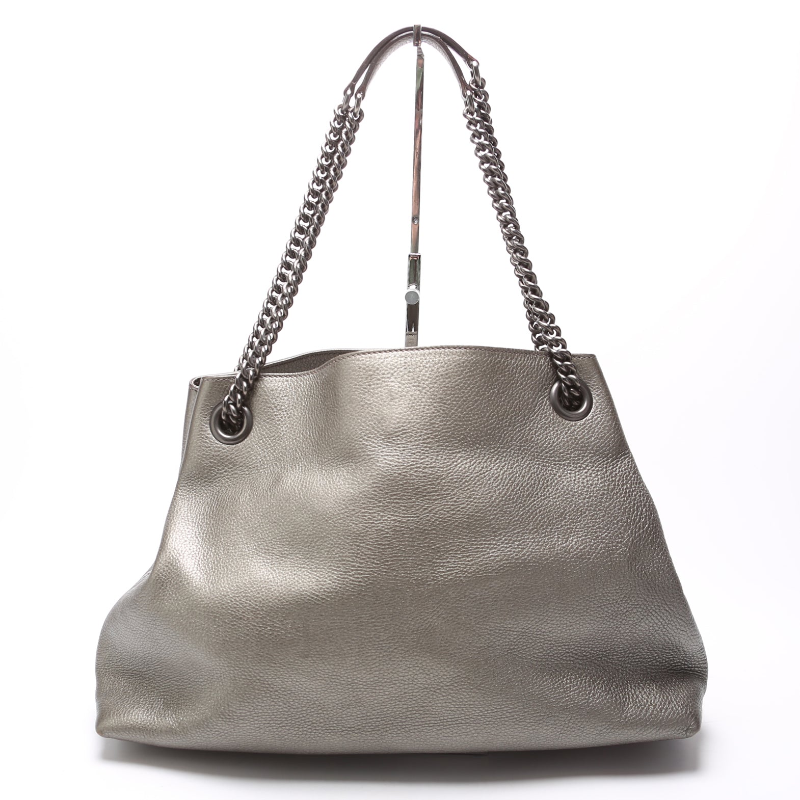Gucci Soho Leather Grey Medium Shoulder Bag