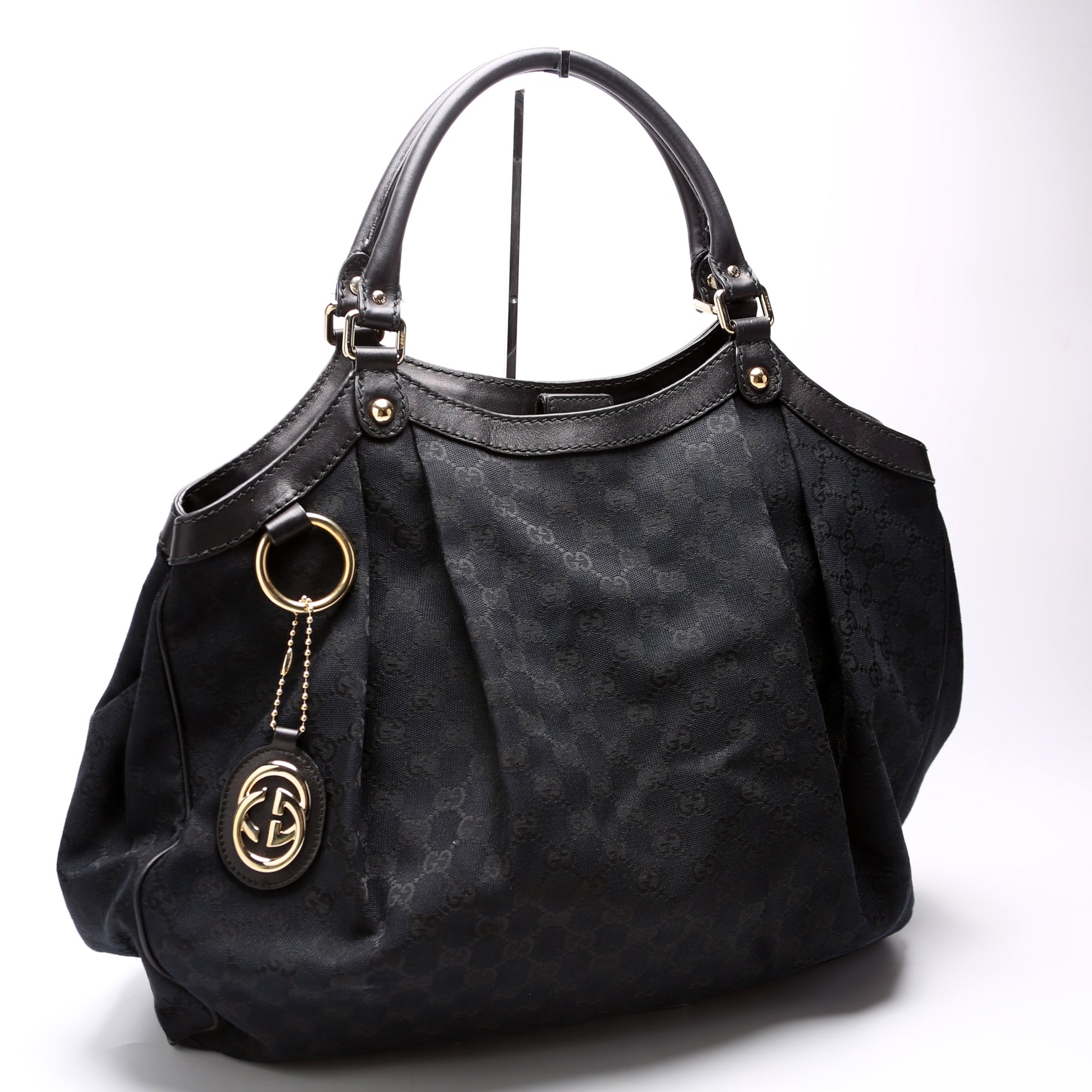 Gucci Sukey GG Canvas Black Large Travel Bag
