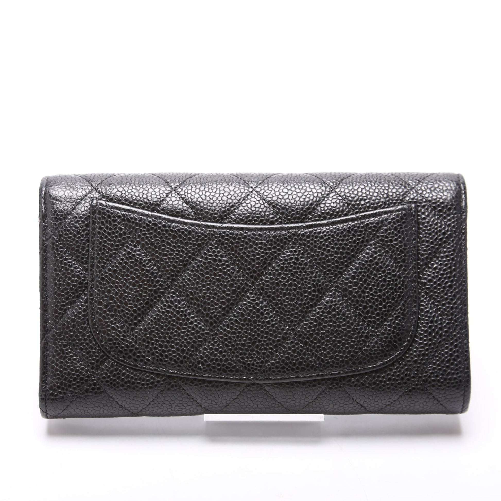 Chanel Classic Flap Wallet Long Caviar Black