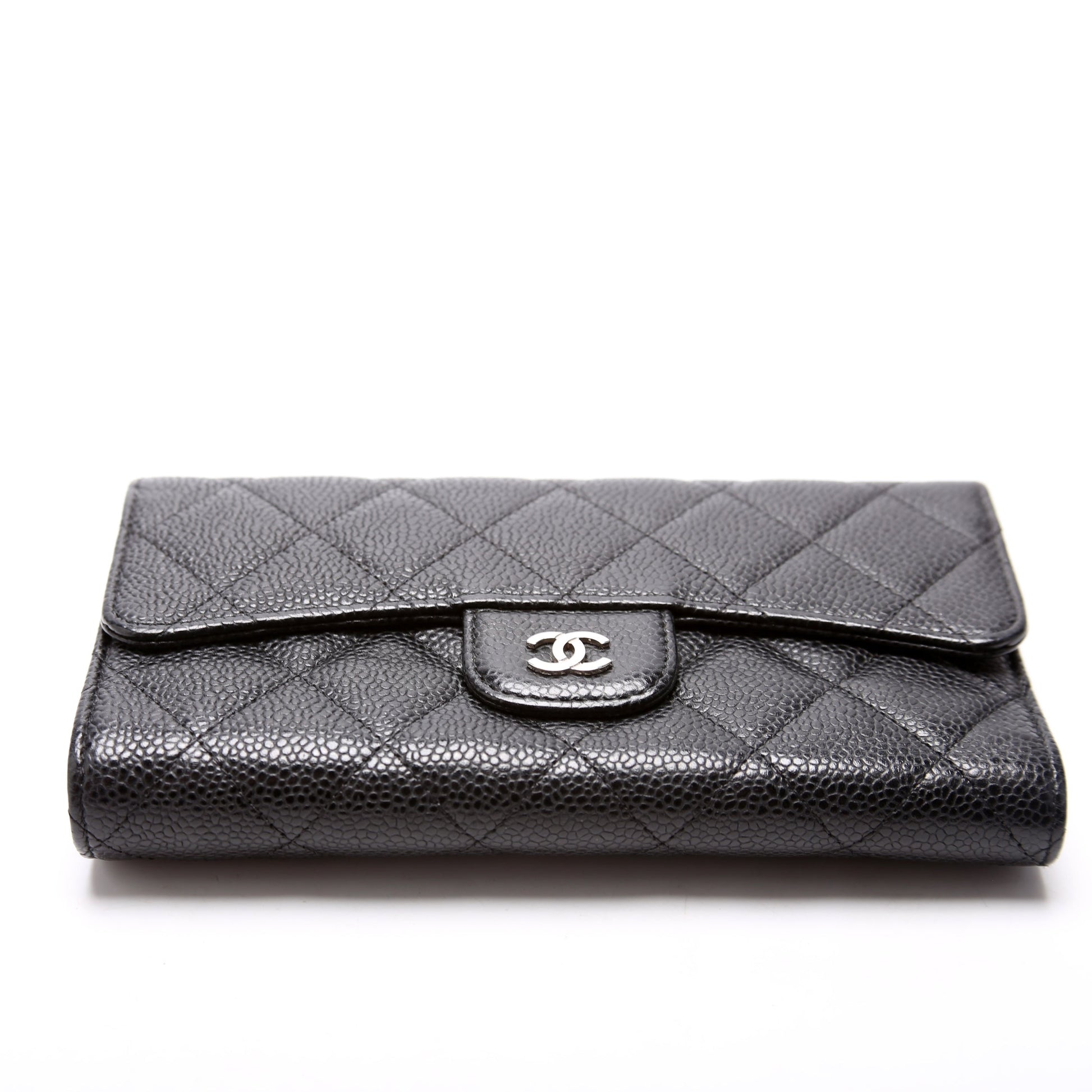 Chanel Classic Flap Wallet Long Caviar Black