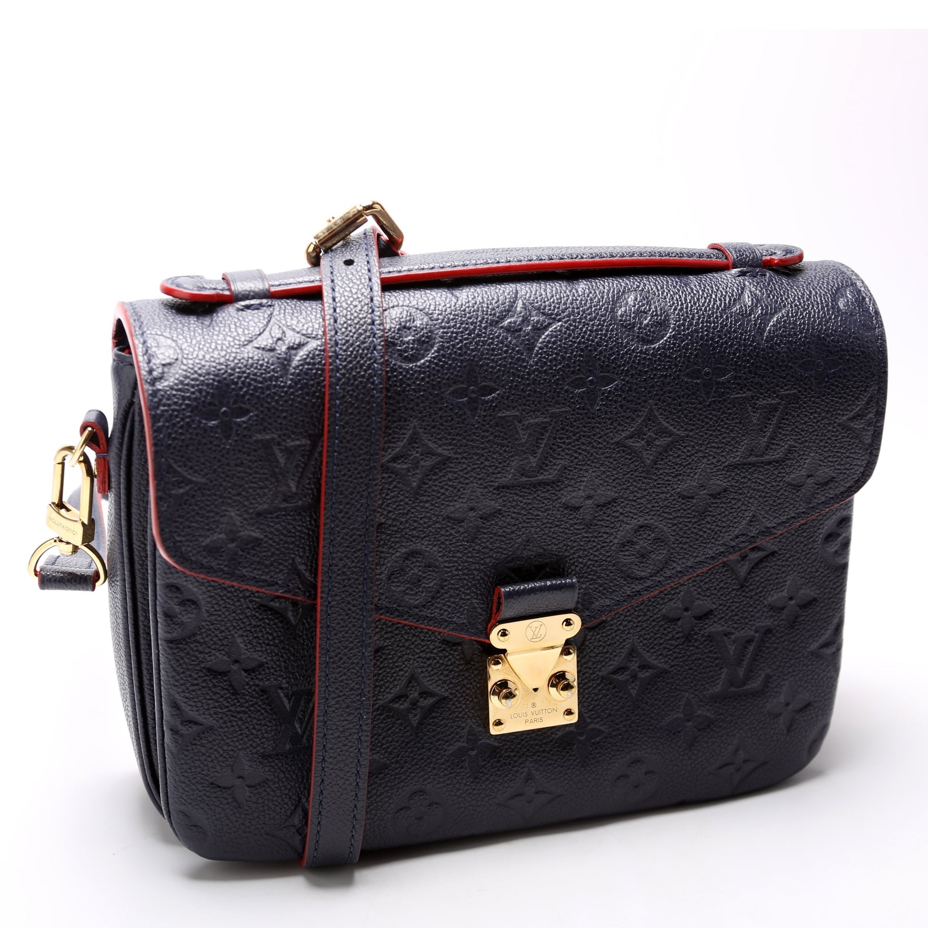 Louis Vuitton Pochette Metis Navy Empreinte Clutch Bag