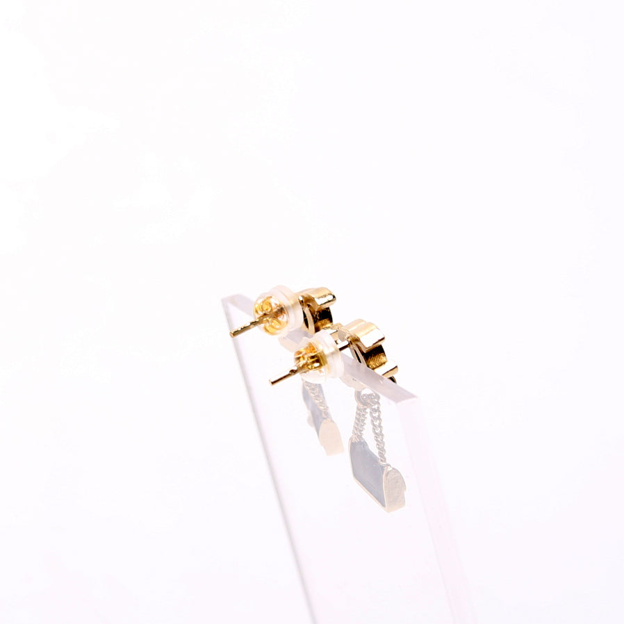 Chanel Mini CC Flap Bag Drop Earrings Gold/Black