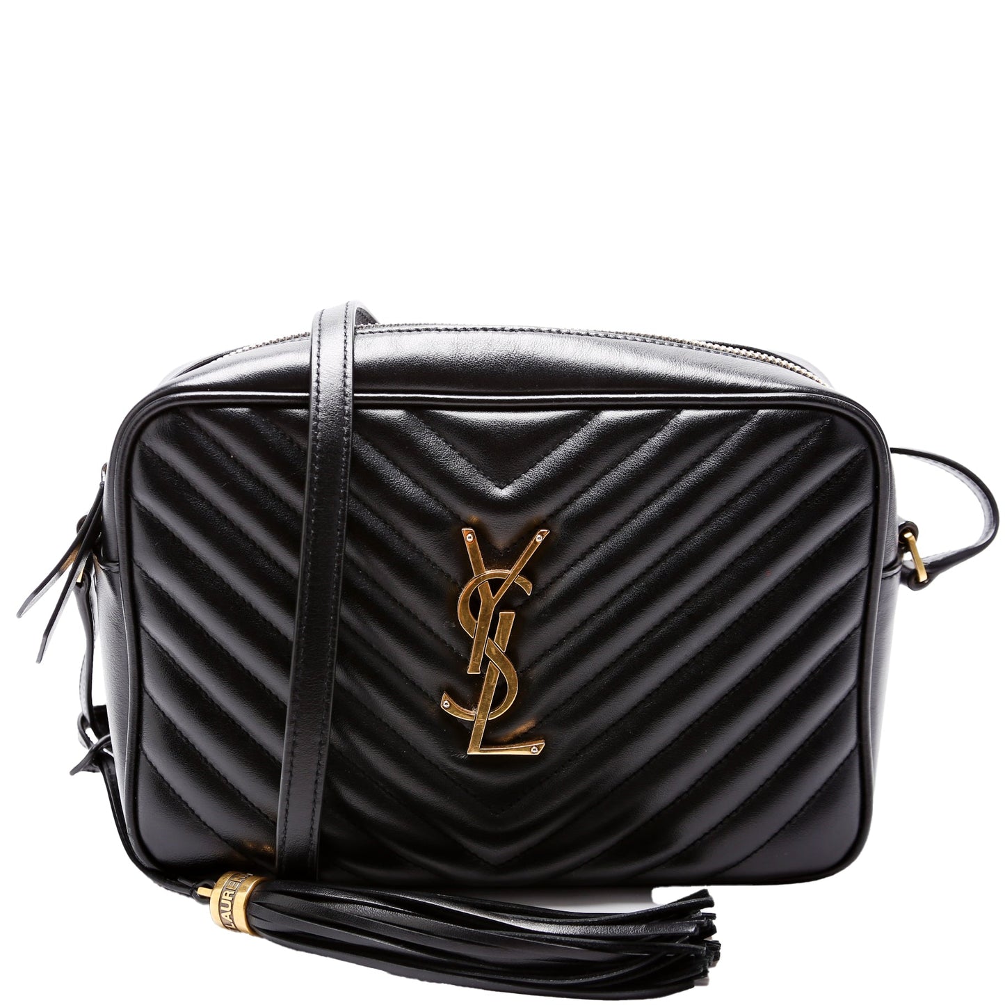 YSL Saint Laurent Lou Camera Bag Quilted Black Travel Bag 612544 Black 1