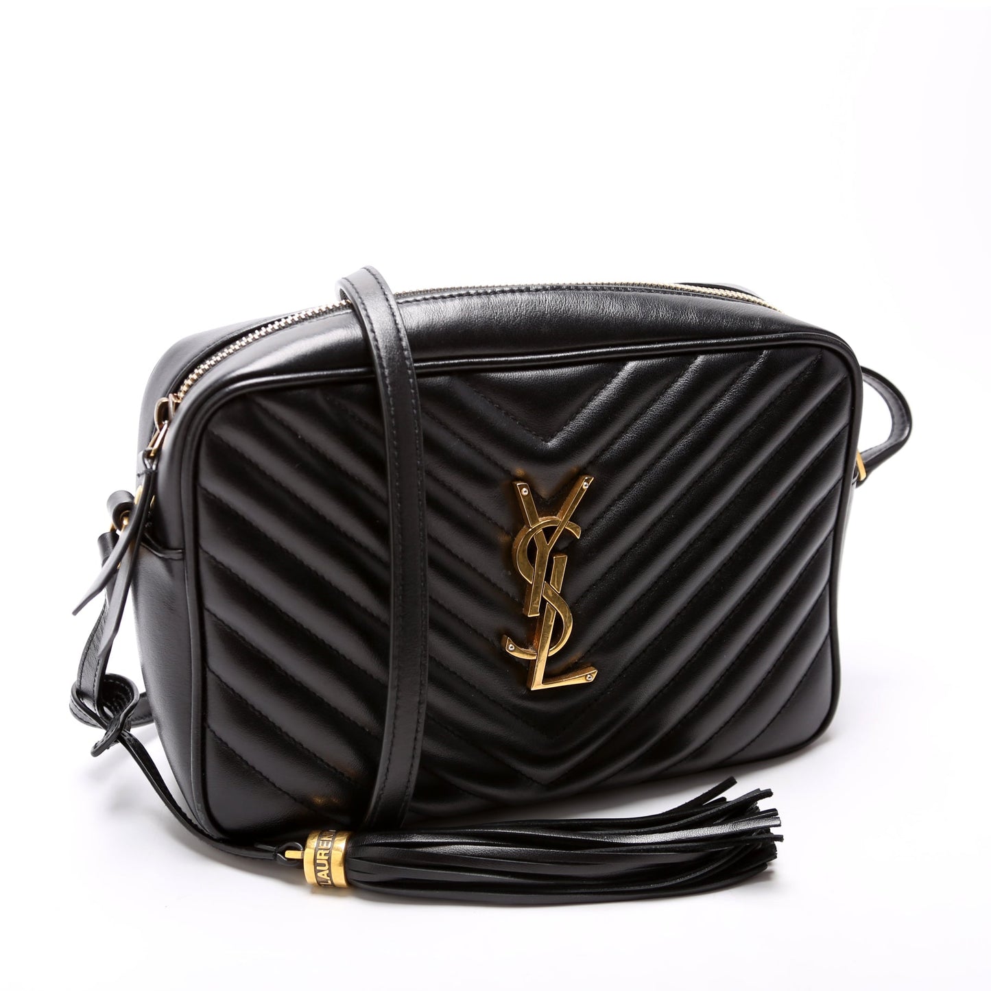 YSL Saint Laurent Lou Camera Bag Quilted Black Travel Bag 612544 Black 1