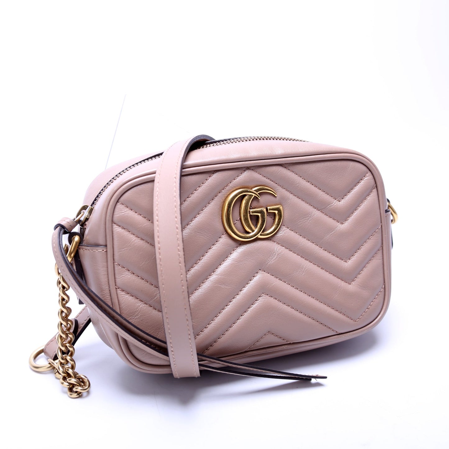Gucci Marmont Camera Nude Mini Travel Bag
