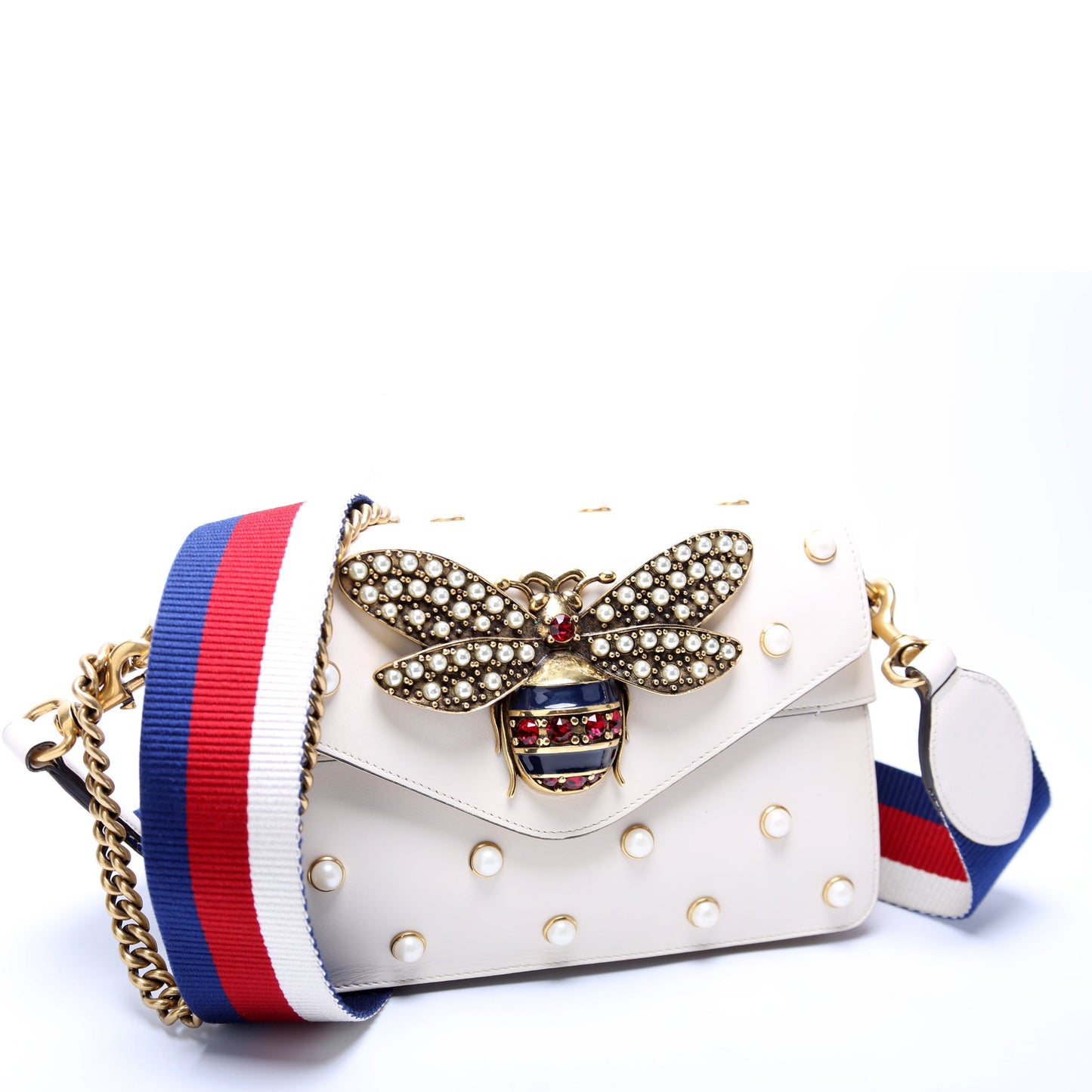 Gucci Broadway 2way Queen Margaret White Travel Bag