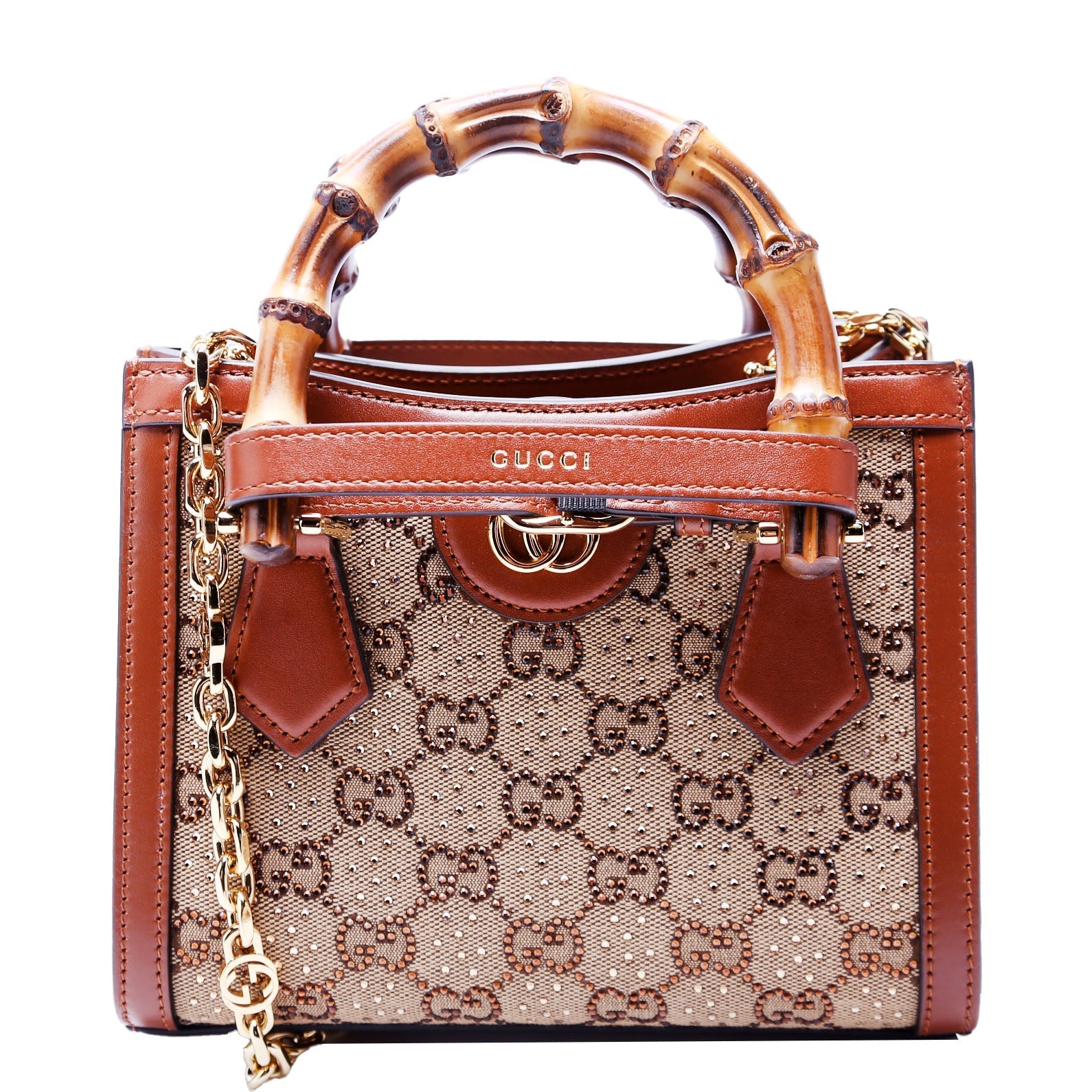 Gucci GG Crystal Diana Mini Tote Bag