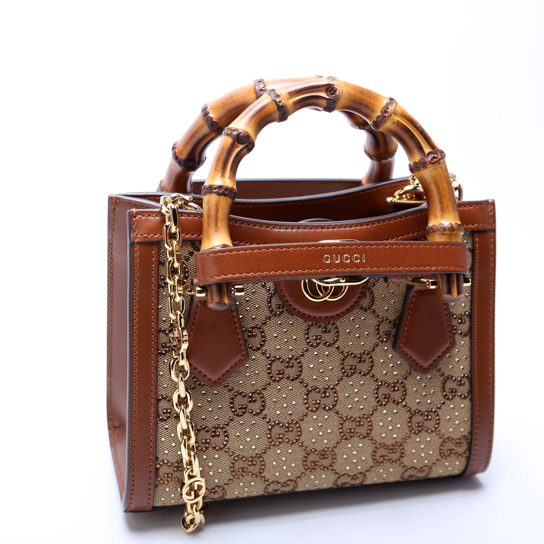 Gucci GG Crystal Diana Mini Tote Bag