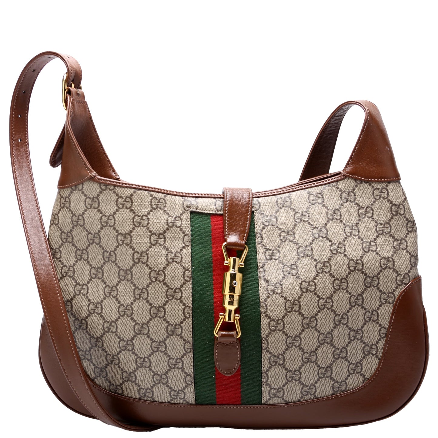 Gucci Jackie GG Supreme Brown Medium Shoulder Bag