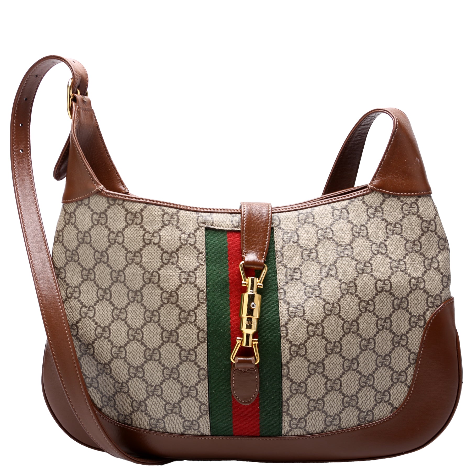 Gucci Jackie GG Supreme Brown Medium Shoulder Bag